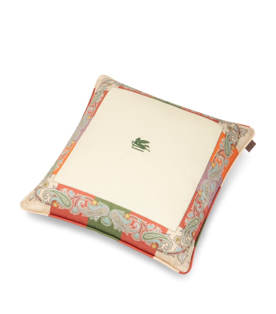 Etro Cotton Satin Yaara Cushion (45cm x 45cm) Print On Beige Base Image 3