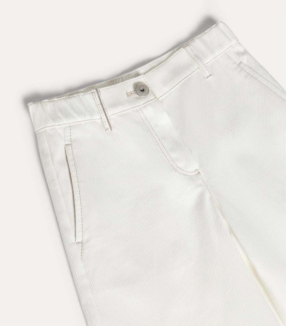Brunello Cucinelli Kids Womens Wide-Leg Jeans (4-6 Years) Image 3