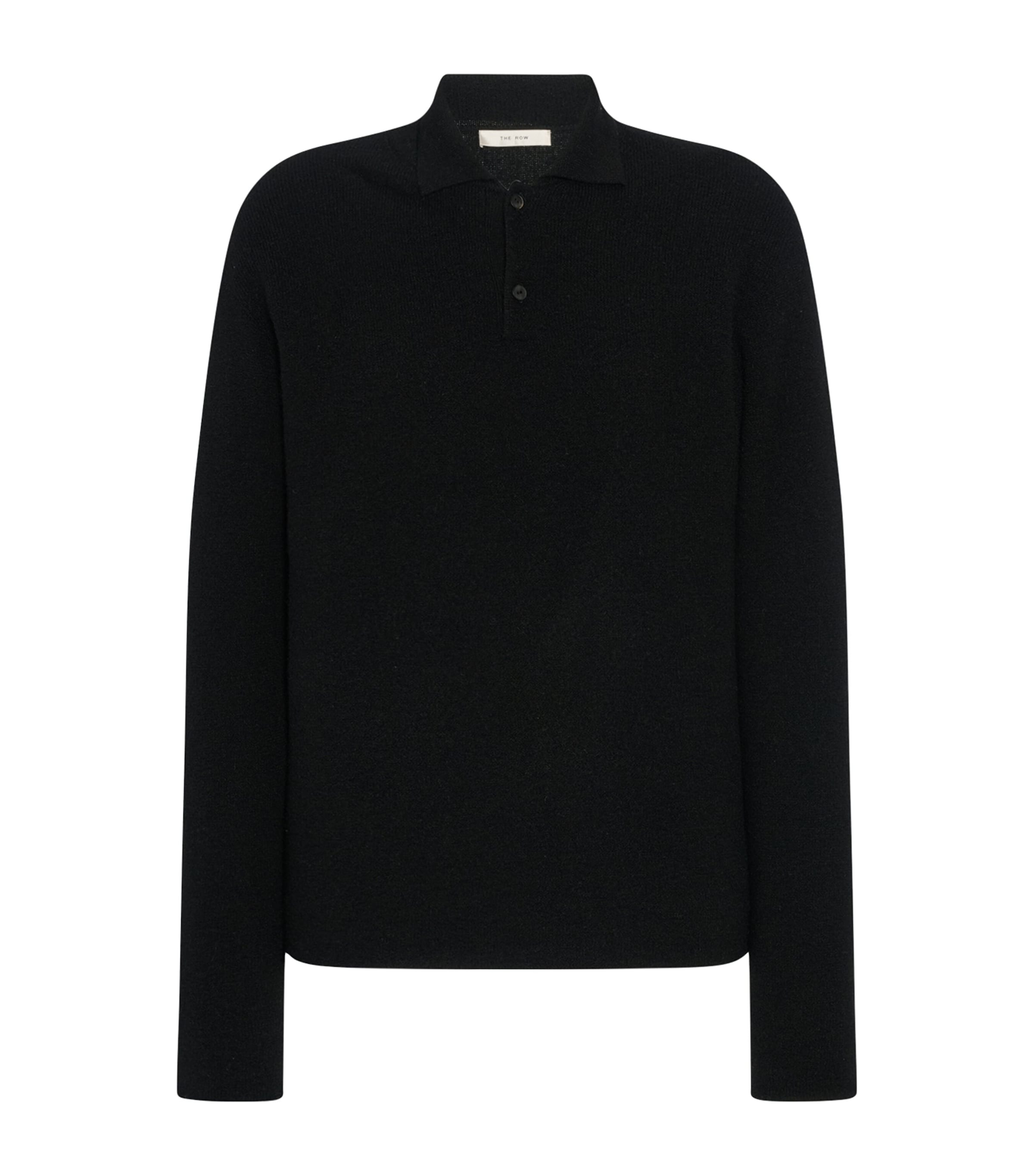 Tiger Cashmere Polo Shirt BLACK Image 1