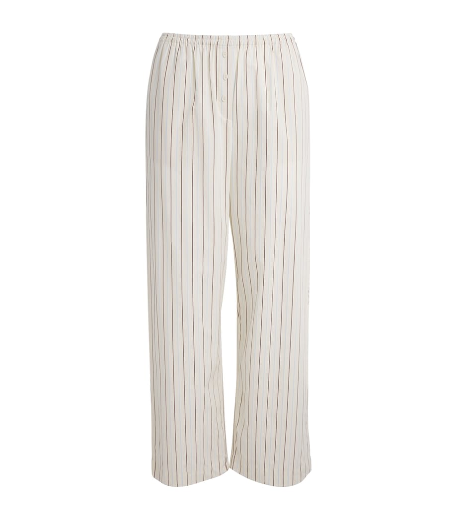Faithfull the Brand Womens Cotton Paloma Trousers Fiori Stripe Lemon Image 1