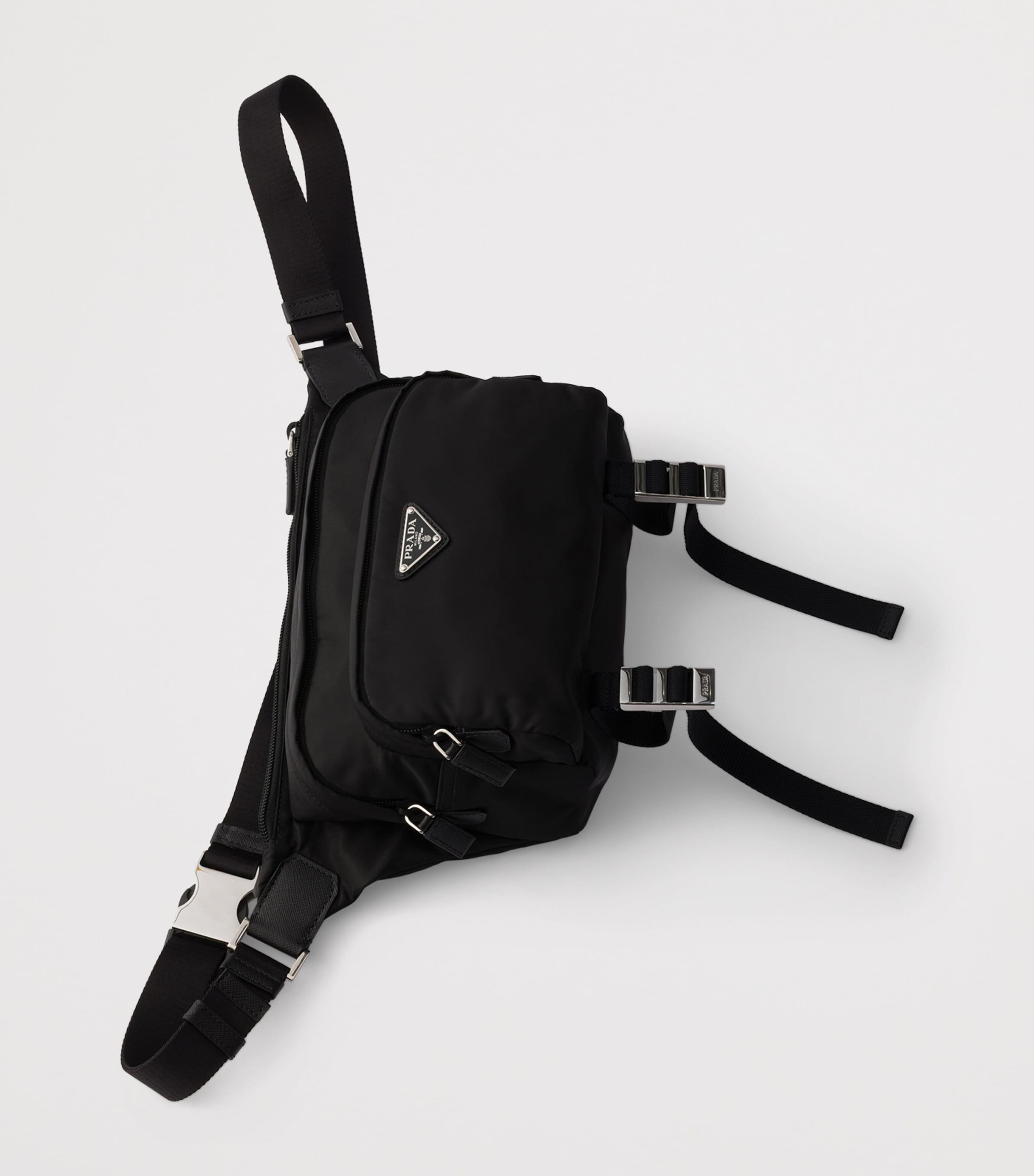 Re-Nylon and Leather Cross-Body Bag F0002 Image 3