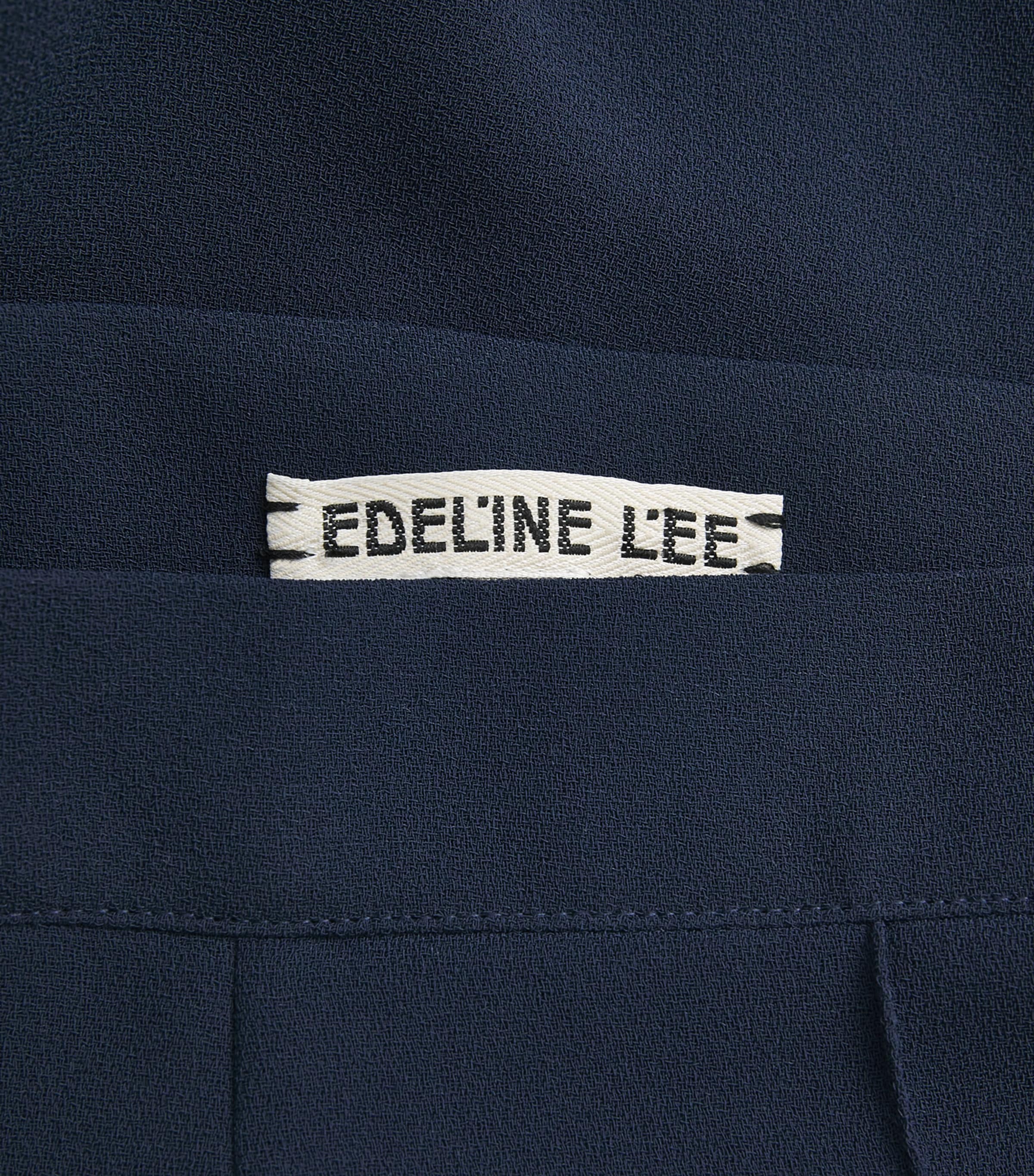 Edeline Lee Womens Pleated Averill Slim Trousers Nav/navy Image 6