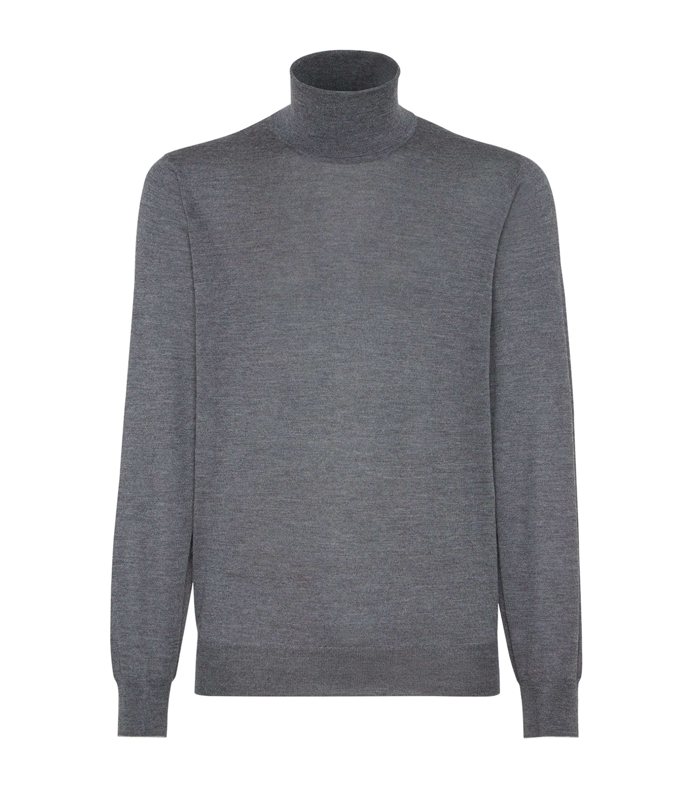 Brunello Cucinelli Cashmere And Silk Lightweight Sweater In Gray