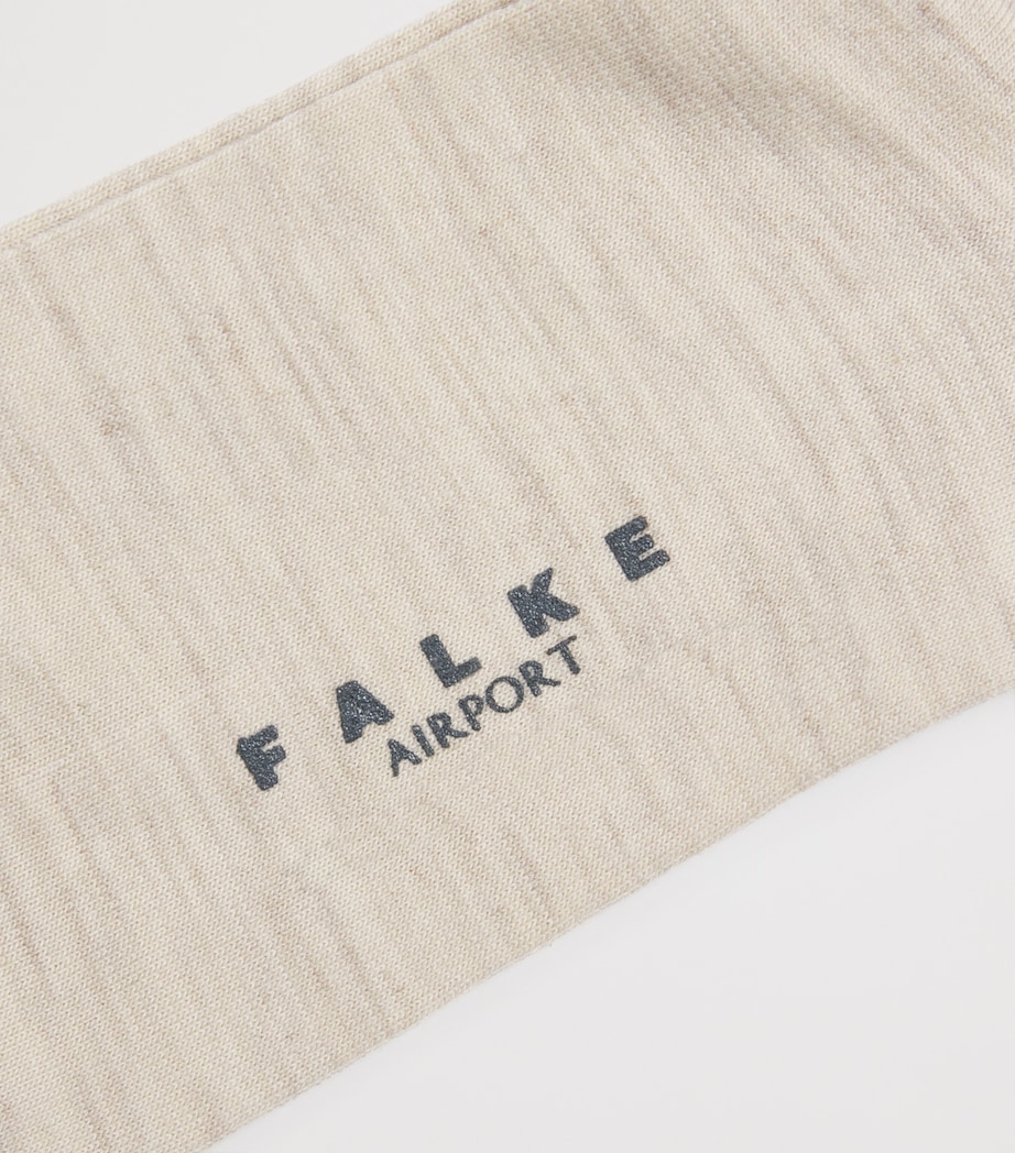 Falke Mens Wool-Blend Airport Socks Beige Mel Image 2