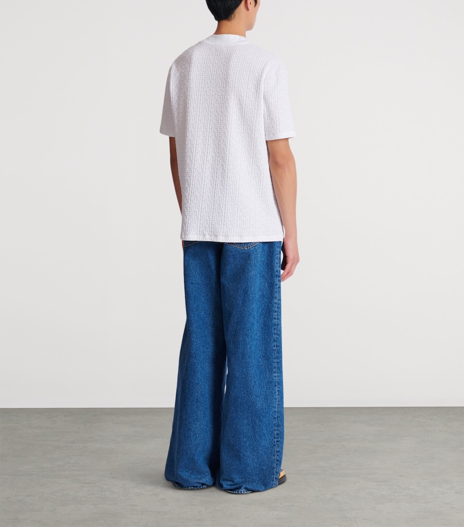 Cotton-Blend Monogram T-Shirt 0FA BLANC Image 7