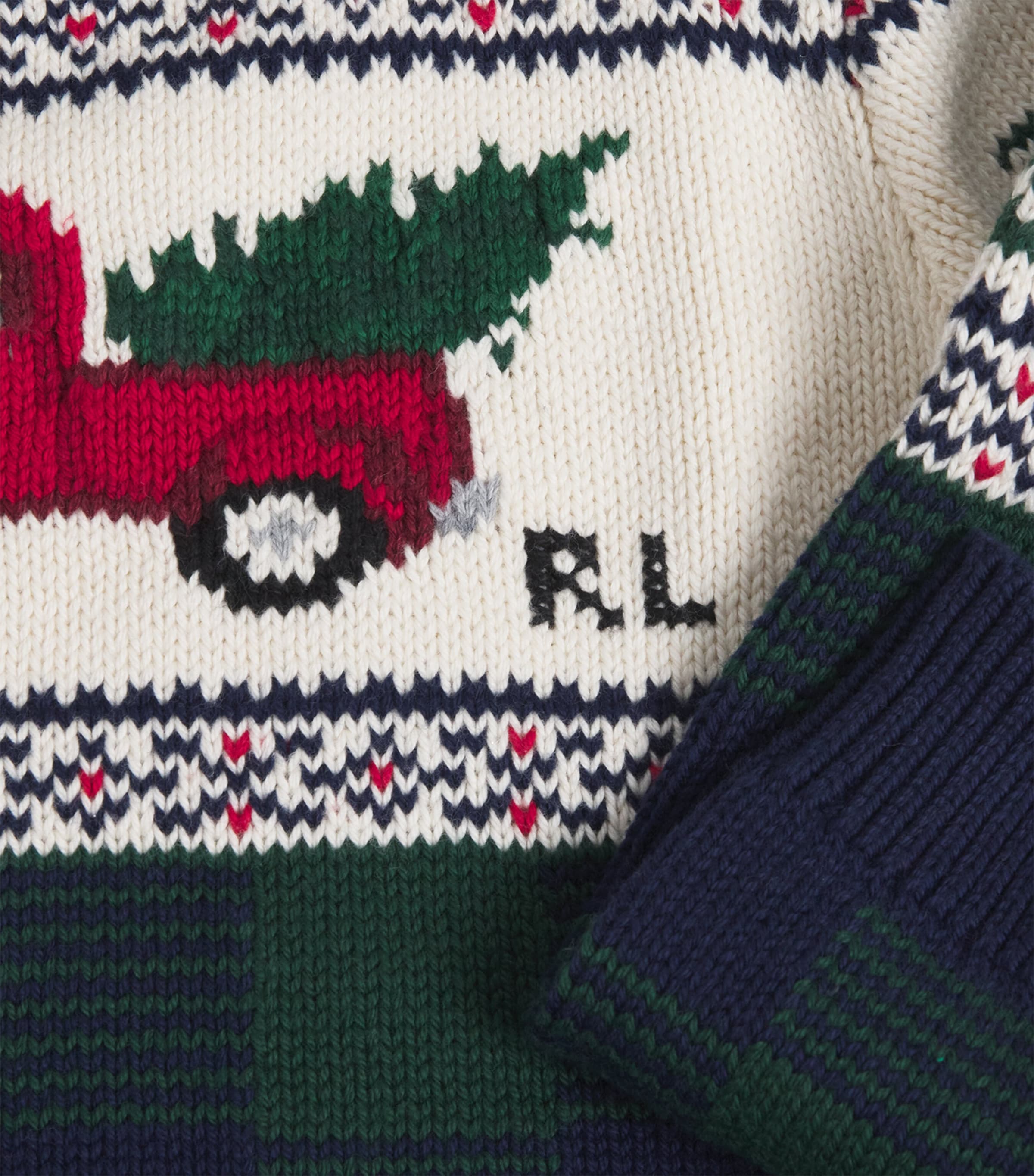 Cotton Fair Isle Sweater (6-14 Years) NAVY MU Image 3