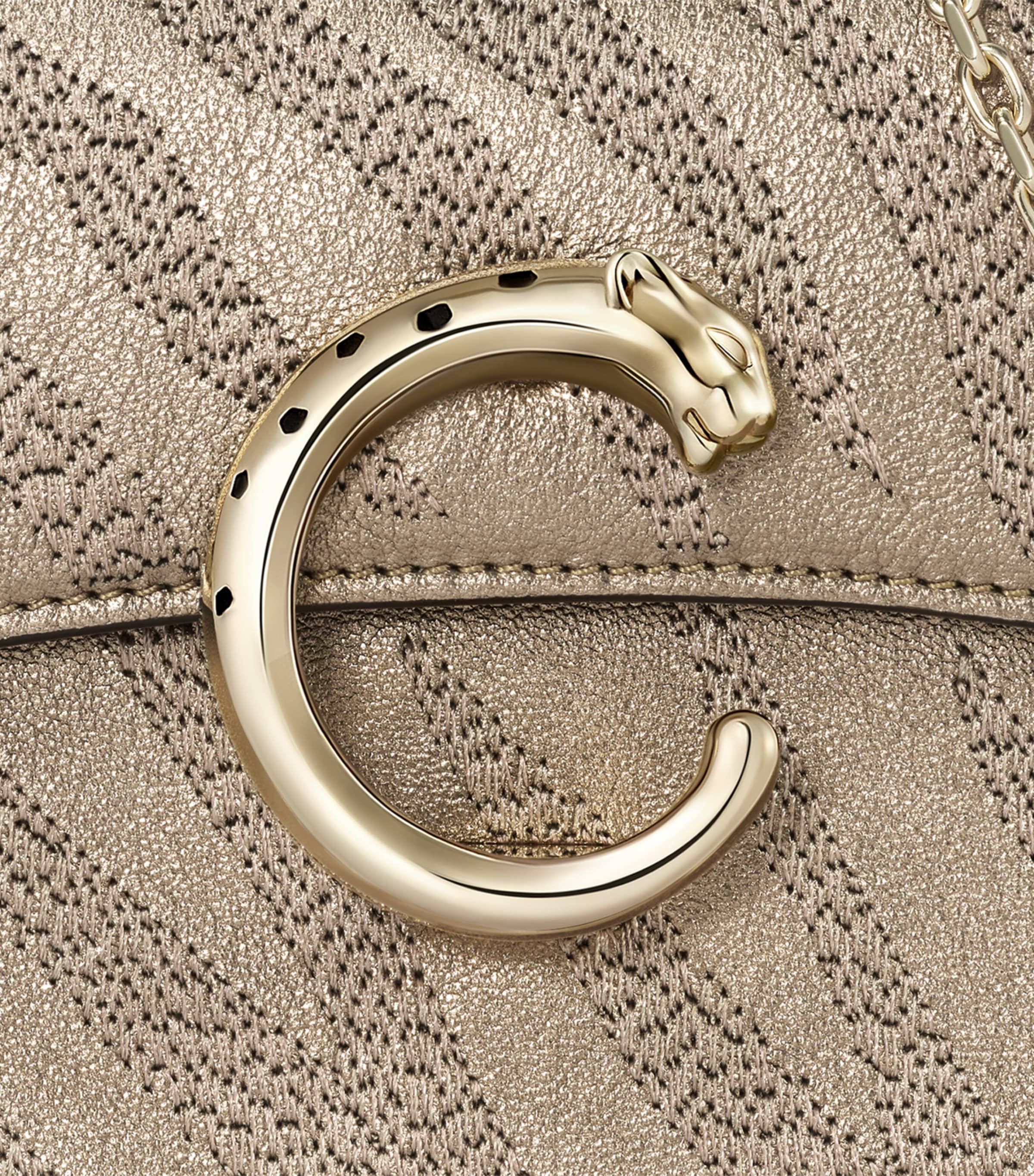 Mini Lambskin Panthère de Cartier Shoulder Bag GOLDEN Image 5