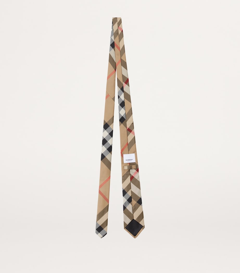 Silk Check Tie ARCHIVE BEIGE Image 3