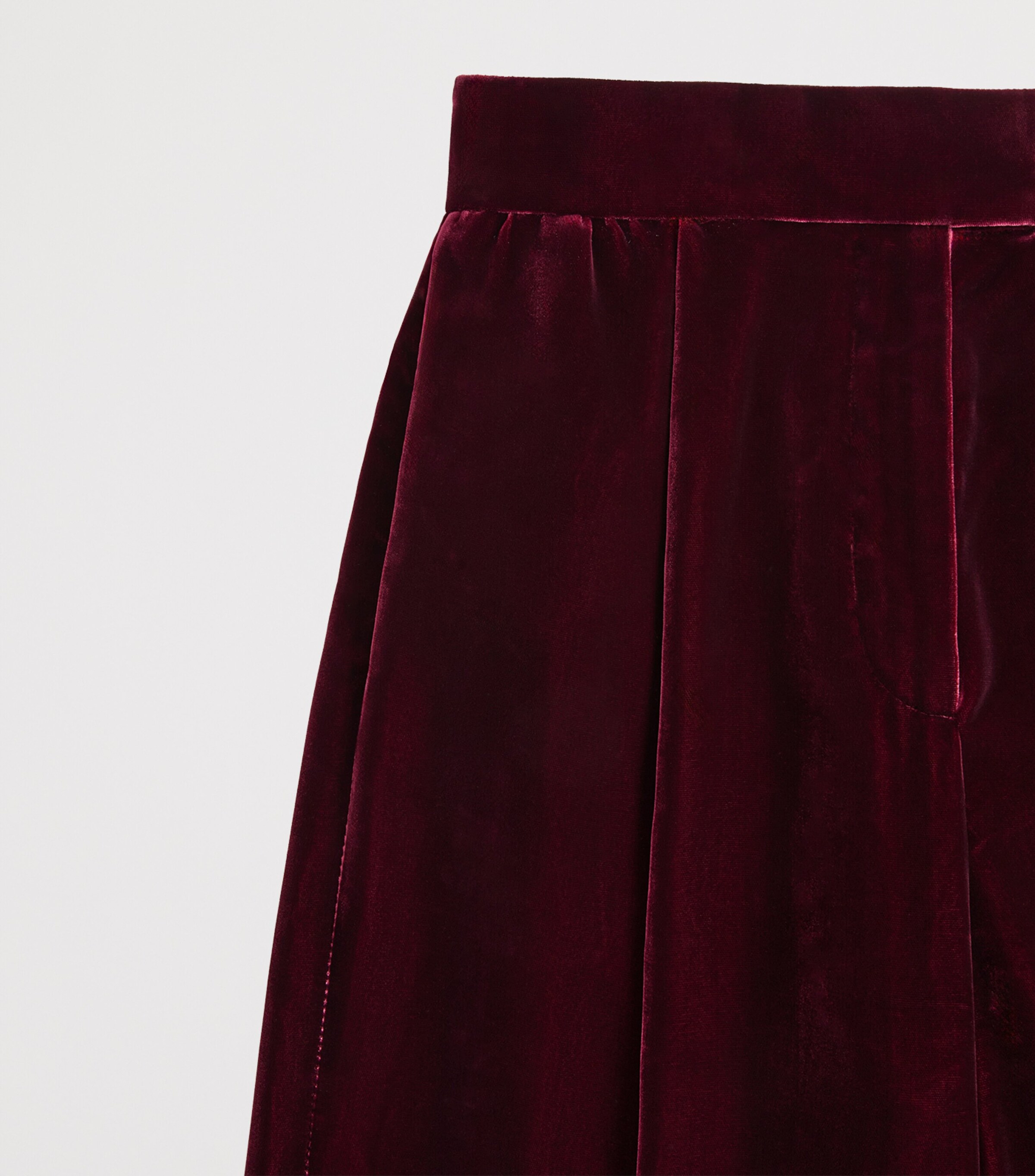 Valentino Womens Velvet Wide-Leg Trousers Image 6