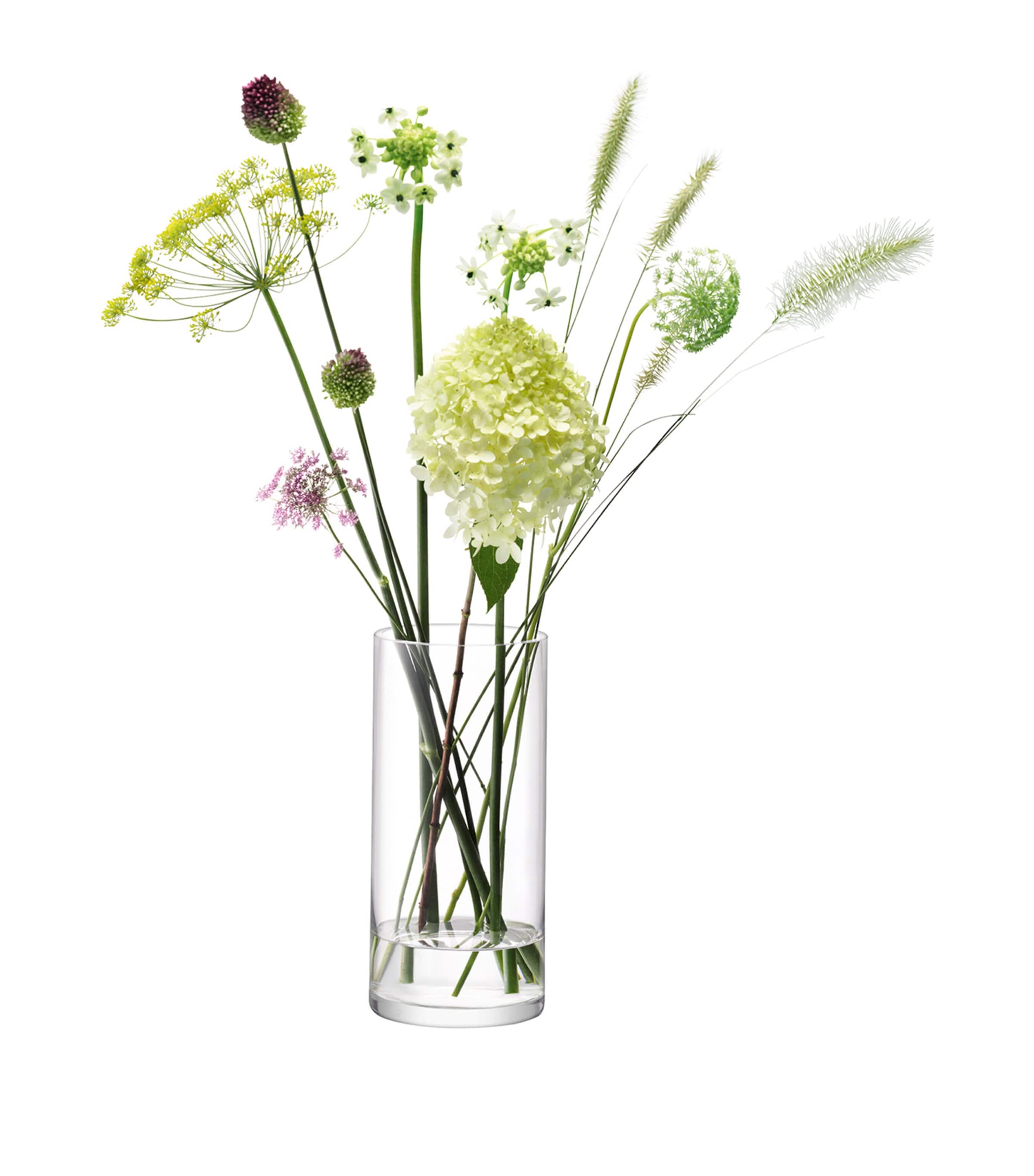 Glass Column Vase (28cm) CLEAR Image 3