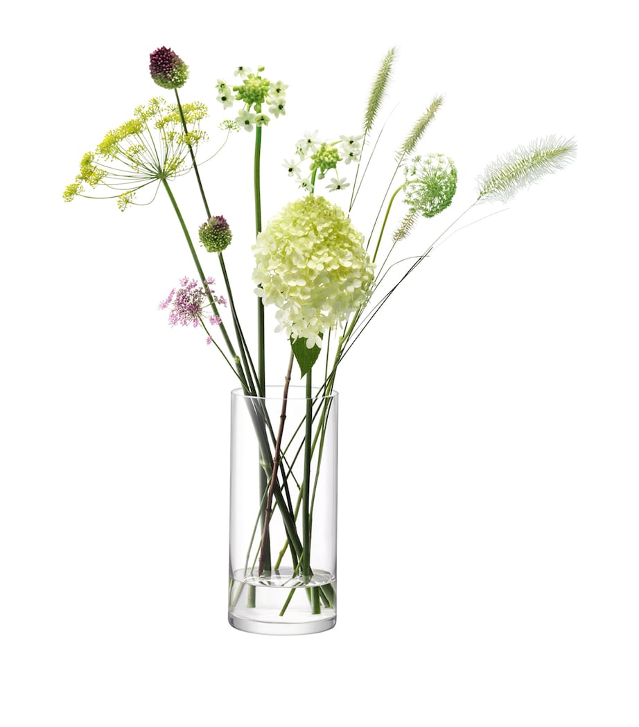 Glass Column Vase (28cm) CLEAR Image 3