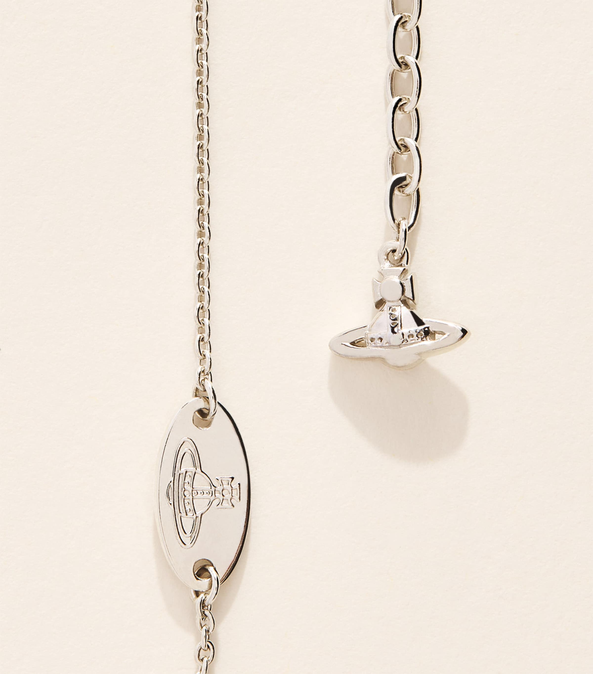 Vivienne Westwood Noella Pendant Necklace Platinum / White Cz Image 4