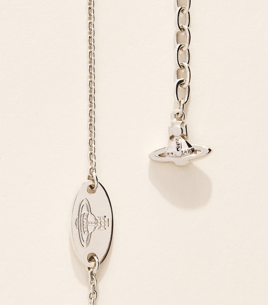 Vivienne Westwood Noella Pendant Necklace Platinum / White Cz Image 4