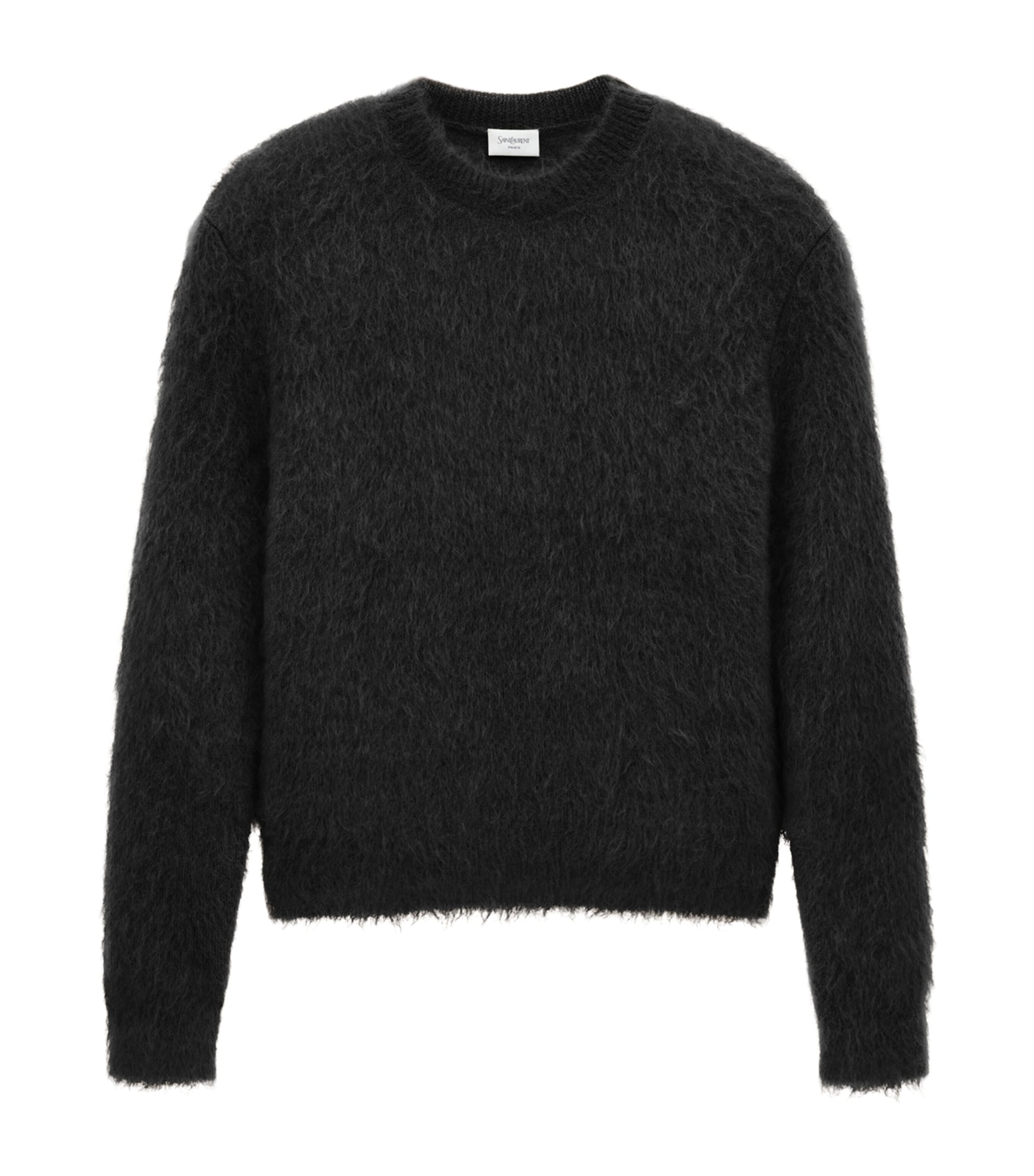 Saint Laurent Mohair And Wool-blend Sweater In Black