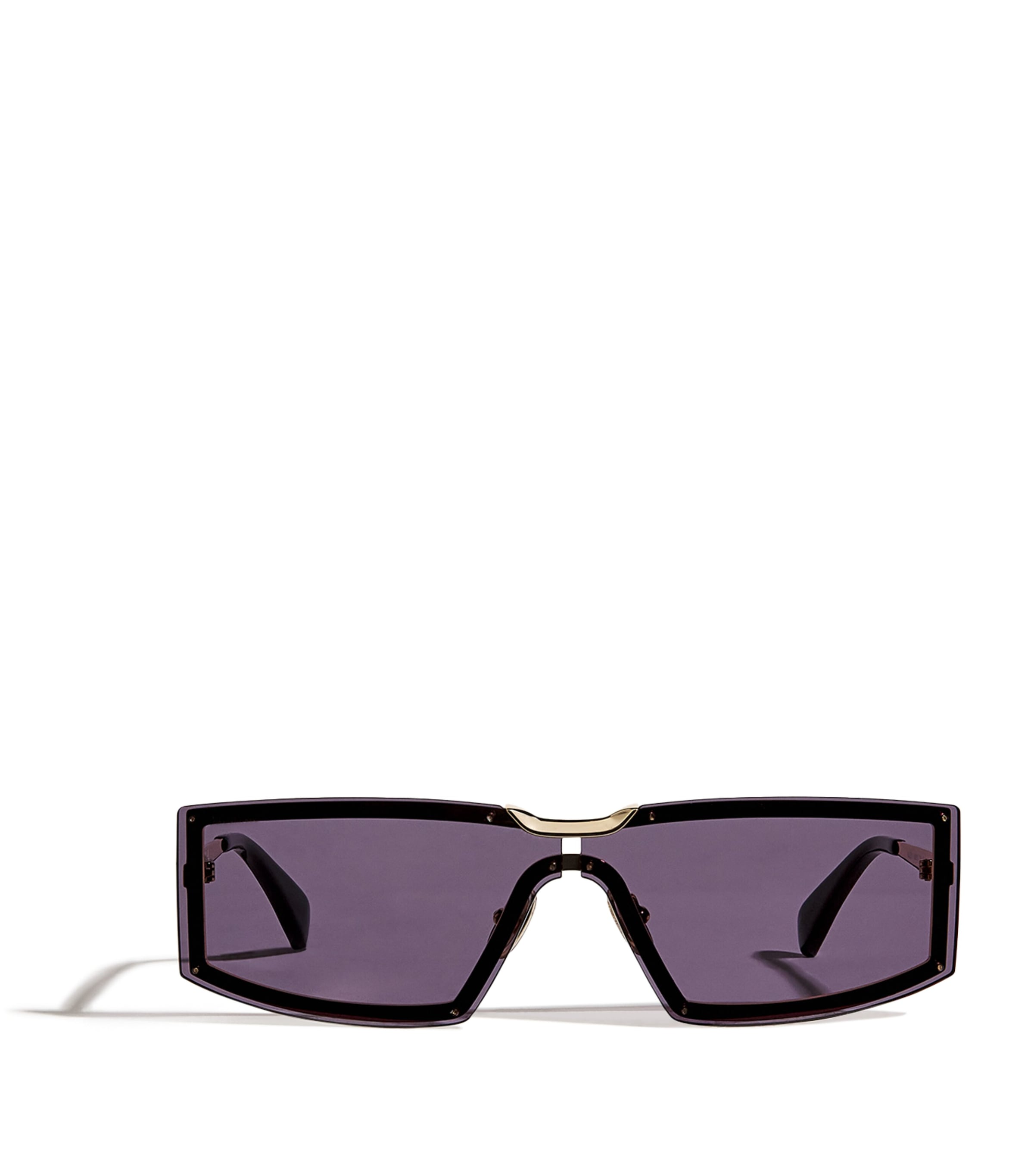 Max Mara Metal Rectangular Sunglasses In Black