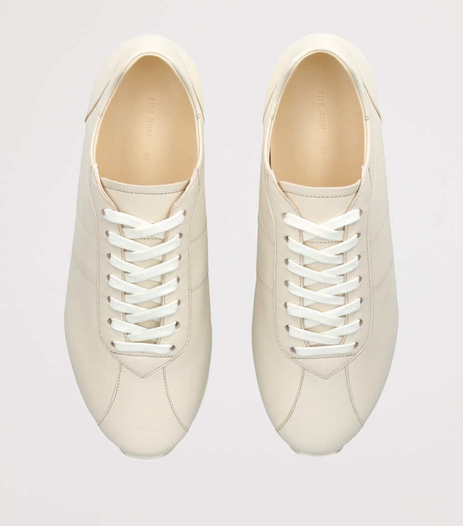 Mica Leather Slip-On Sneakers CREAM Image 6