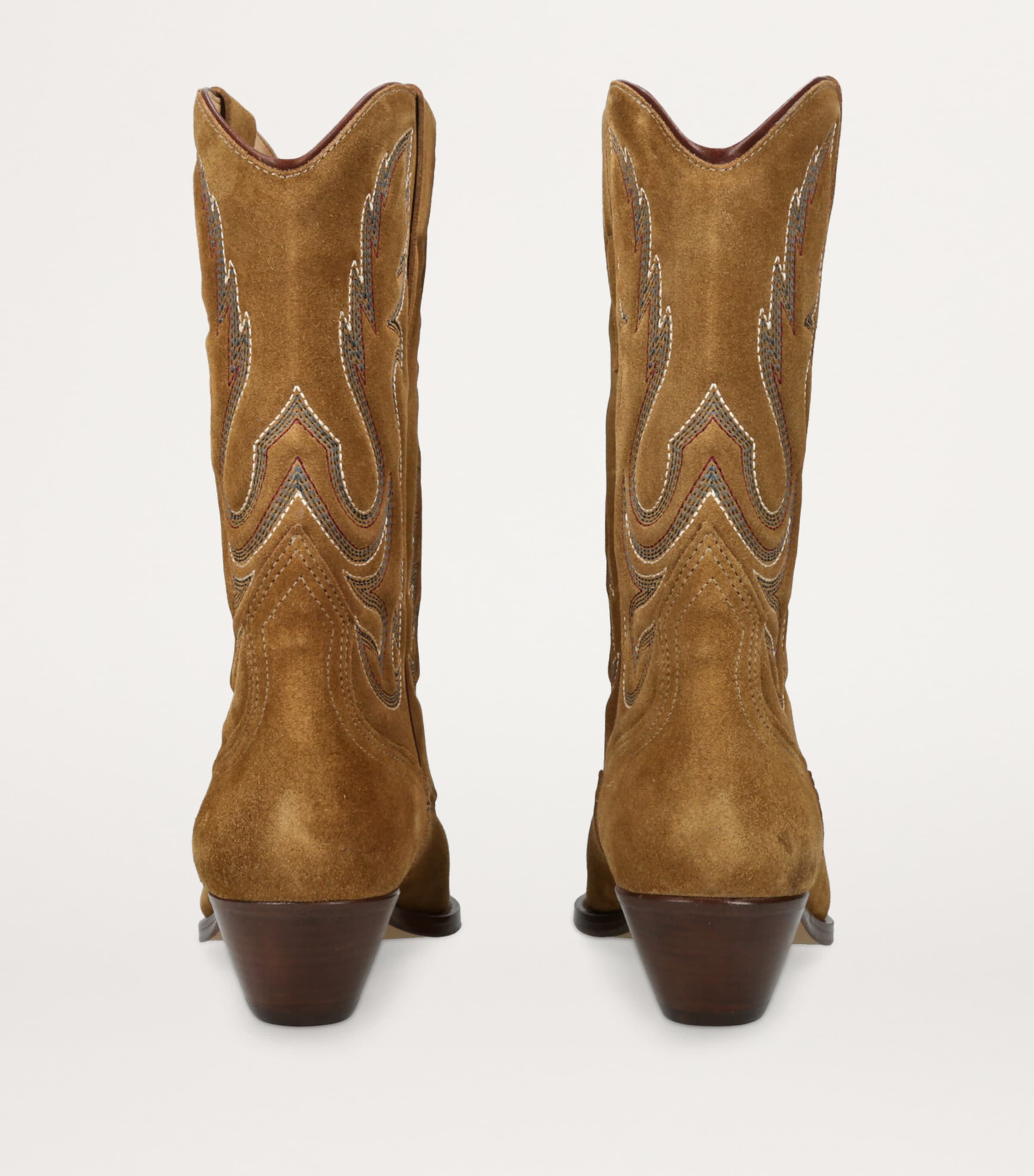 Isabel Marant Beige Suede Duerto Cowboy Boots 45 Harrods UK