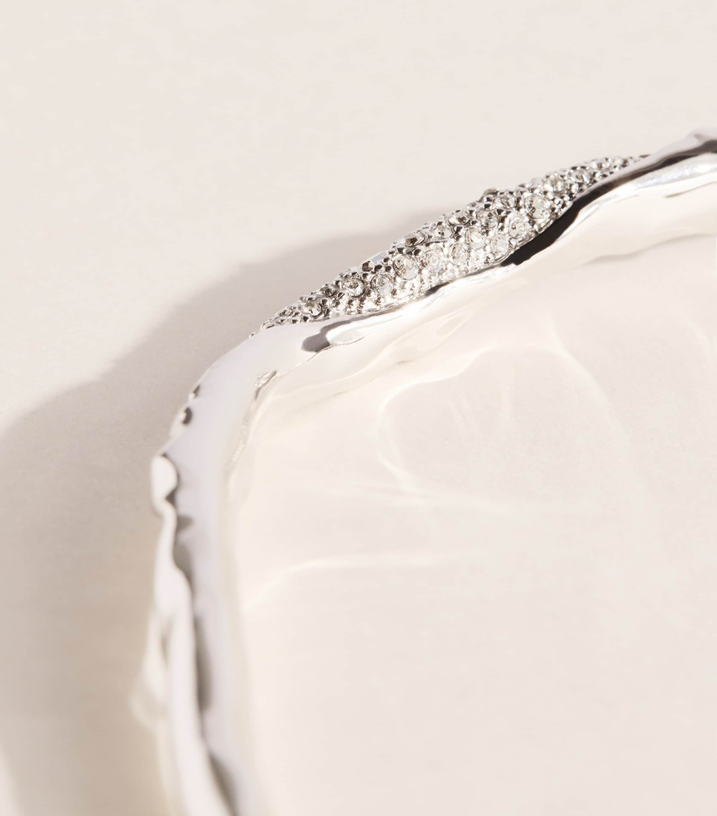 Alexis Bittar Solanales Skinny Collar Necklace Crystals Silver Image 5