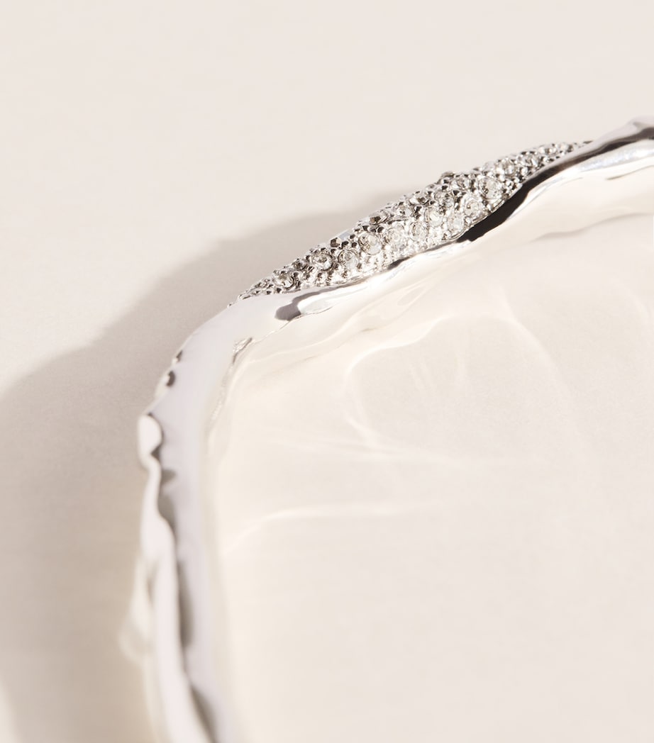 Alexis Bittar Solanales Skinny Collar Necklace Crystals Silver Image 5