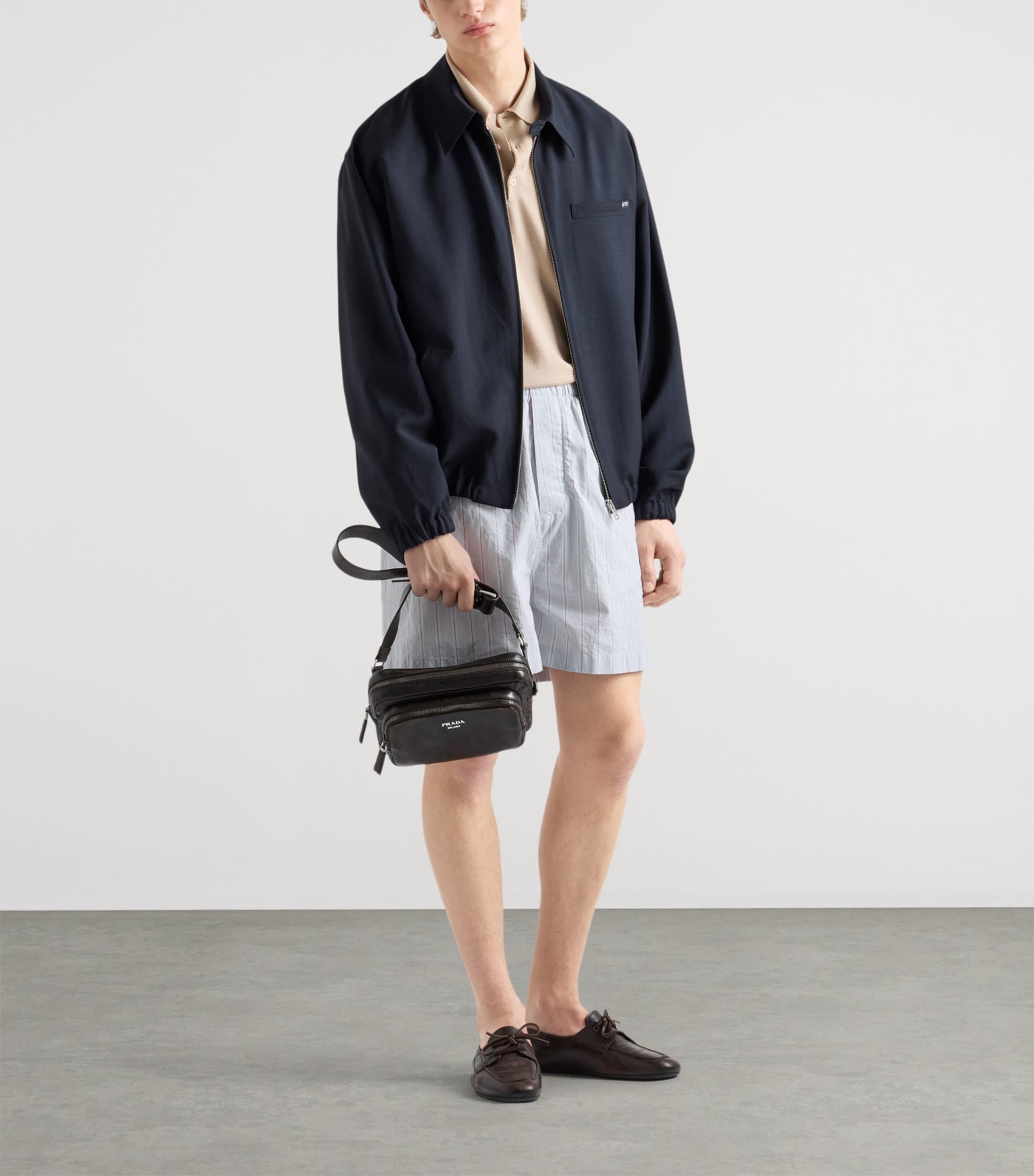 Prada Leather Cross-Body Bag Brown Image 2