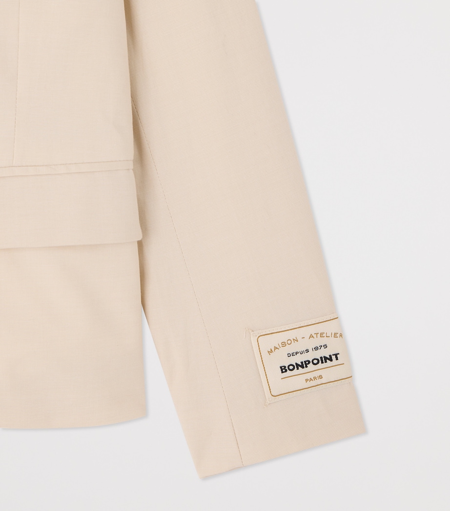 Bonpoint Cotton-Blend Aristide Blazer (10-14 Years) Ecru Image 3