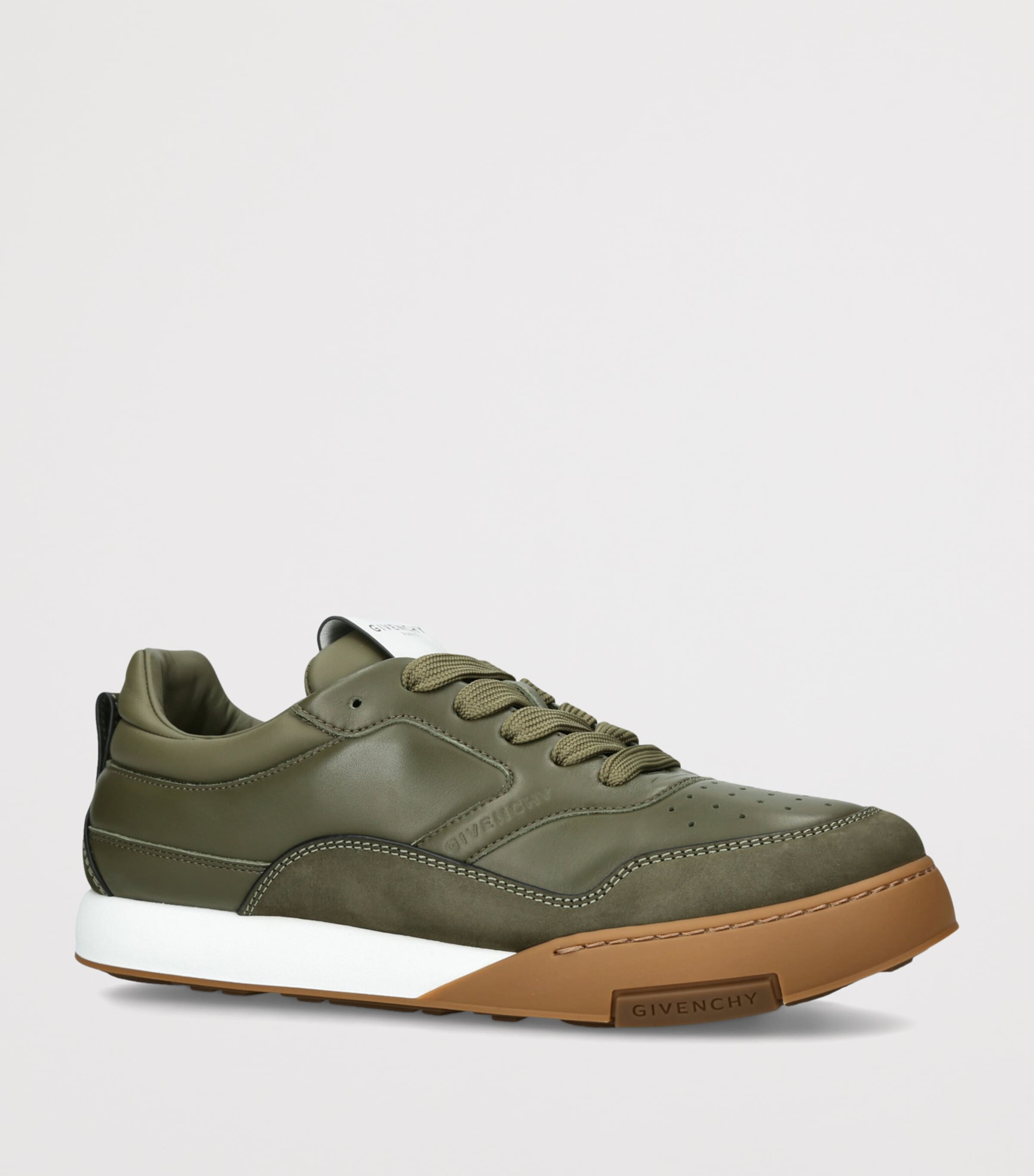 Givenchy Leather Yard Sneakers Khaki Image 2
