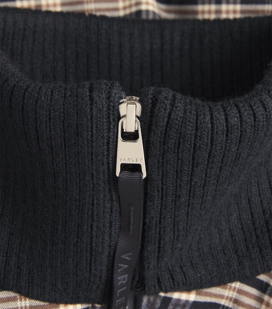 Brushed-Flannel Check Bryony Puffer Jacket NAVY CHECK Image 5