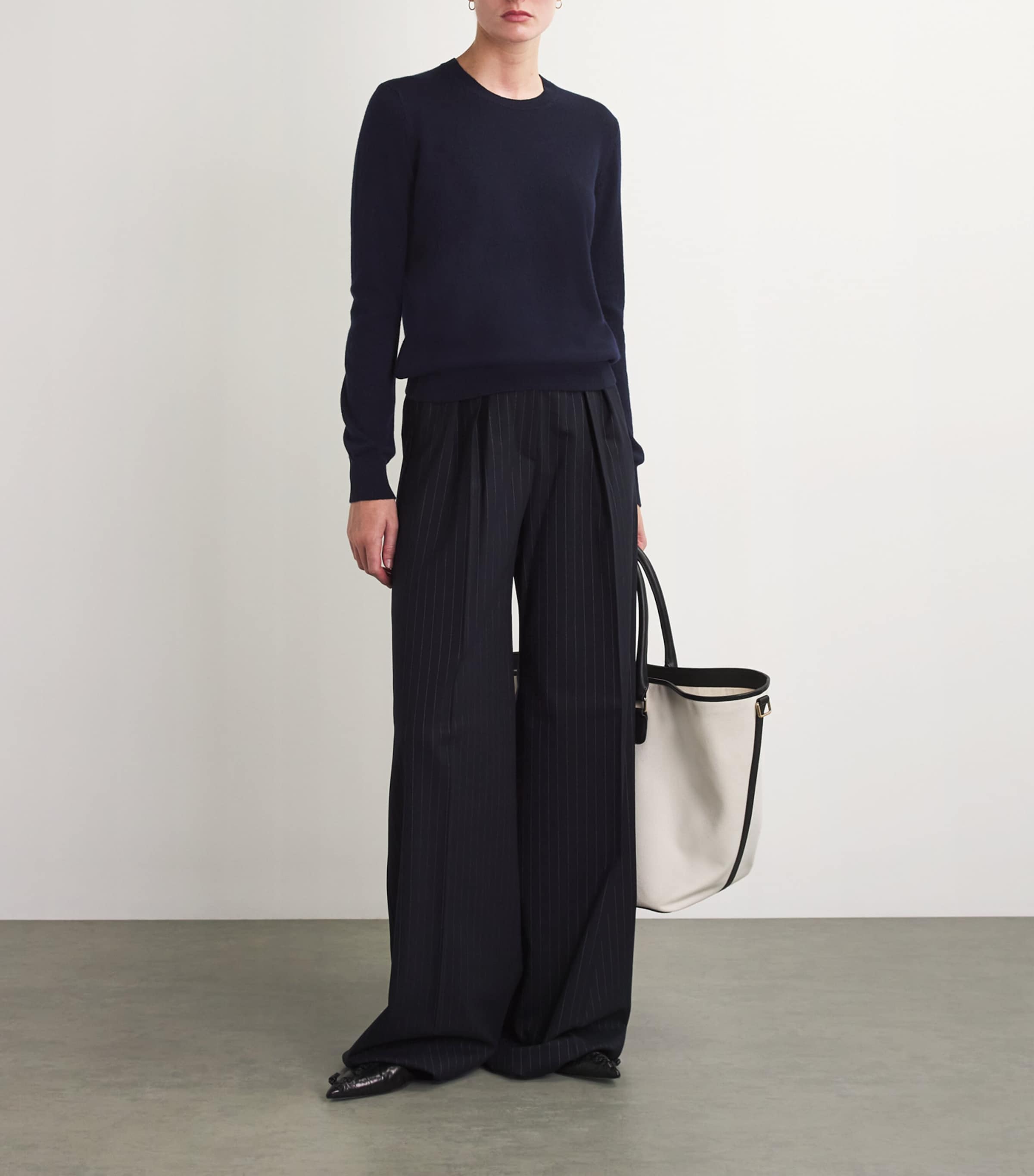 Cashmere Crew-Neck Sweater T&D NAVY Image 2