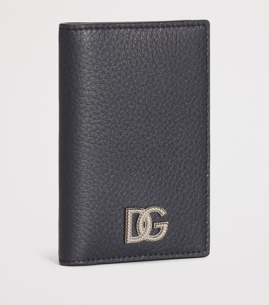 Dolce&Gabbana Leather DG Millennials Card Holder Blue Image 2