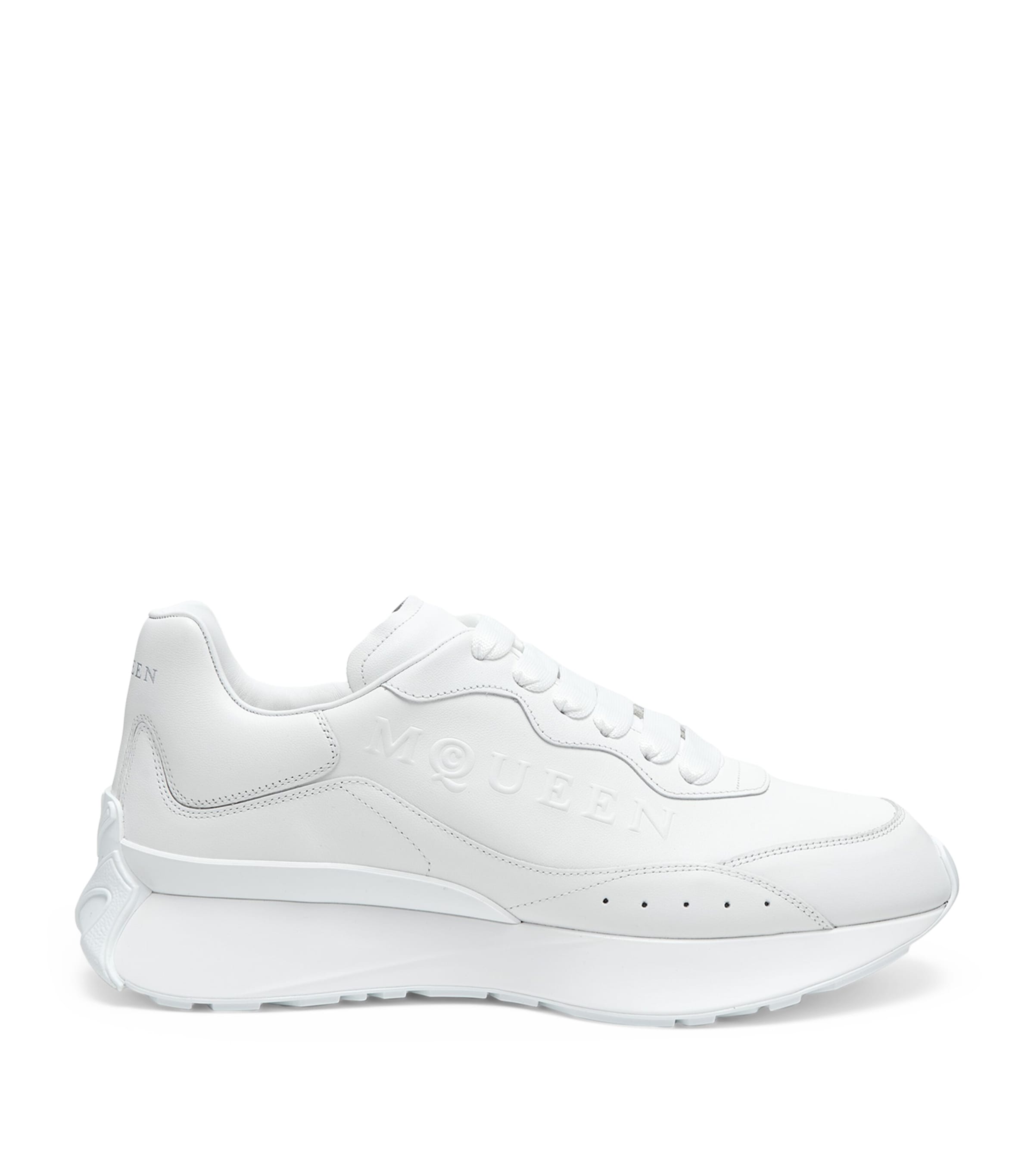 Alexander Mcqueen Leather Sprint Sneakers In White