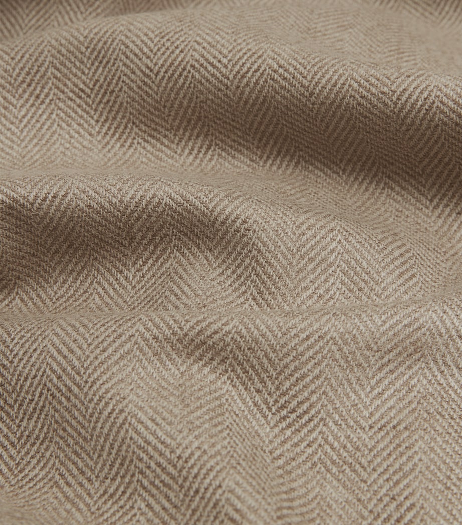 Wool Flannel Herringbone Bourdon Blazer 105NATURAL Image 6