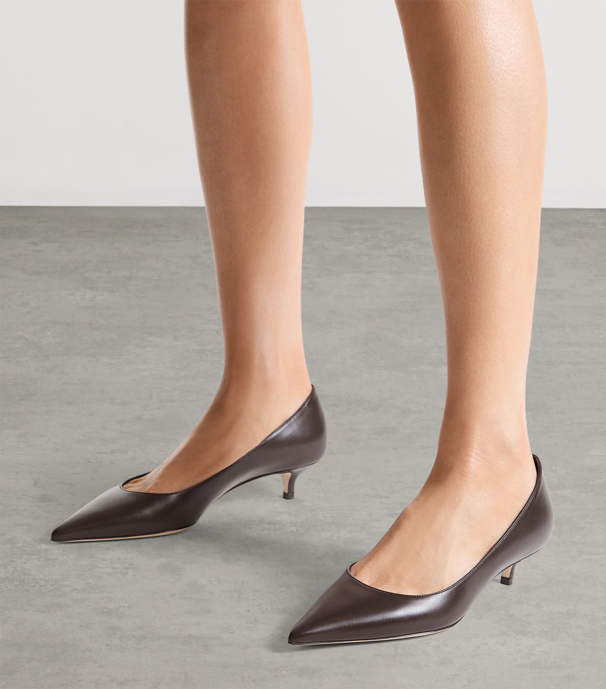 Jimmy Choo Brown Amelia 35 Leather Pumps | Harrods US