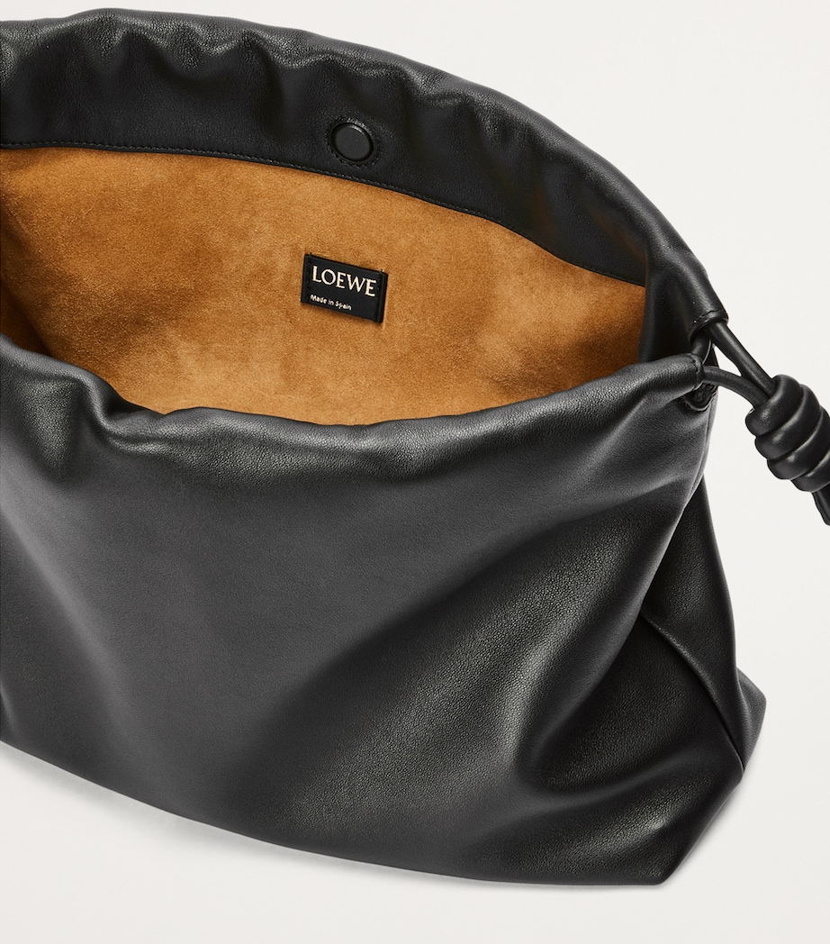 LOEWE Large Leather Flamenco Shoulder Bag Black Image 7
