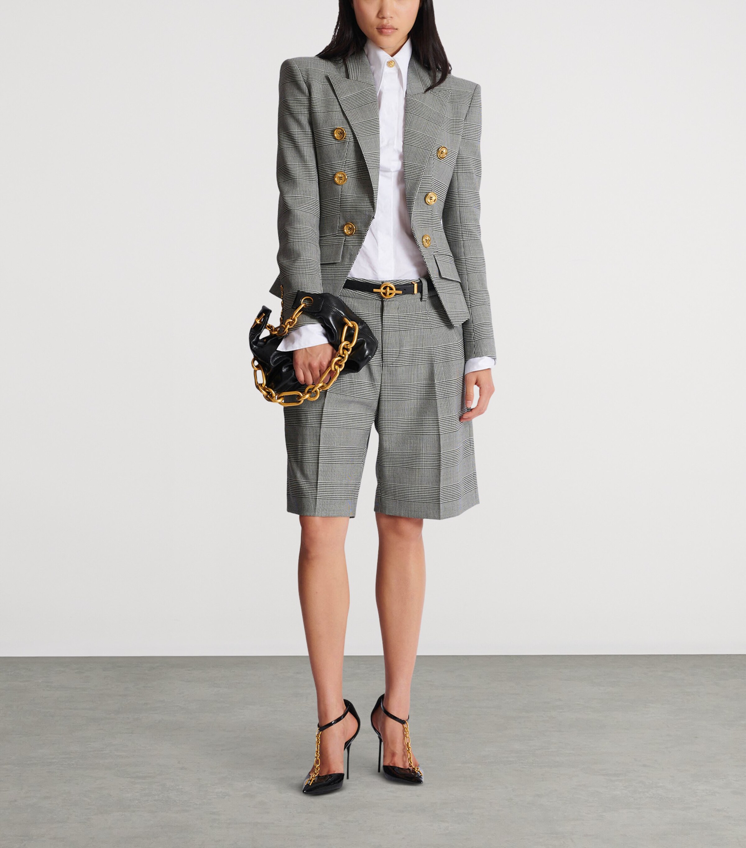 Wool-Blend Tailored Jacket EAB NOIR/BLANC Image 3