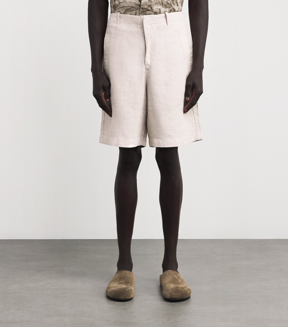 Linen Utility Bermuda Shorts SABBIA Image 3