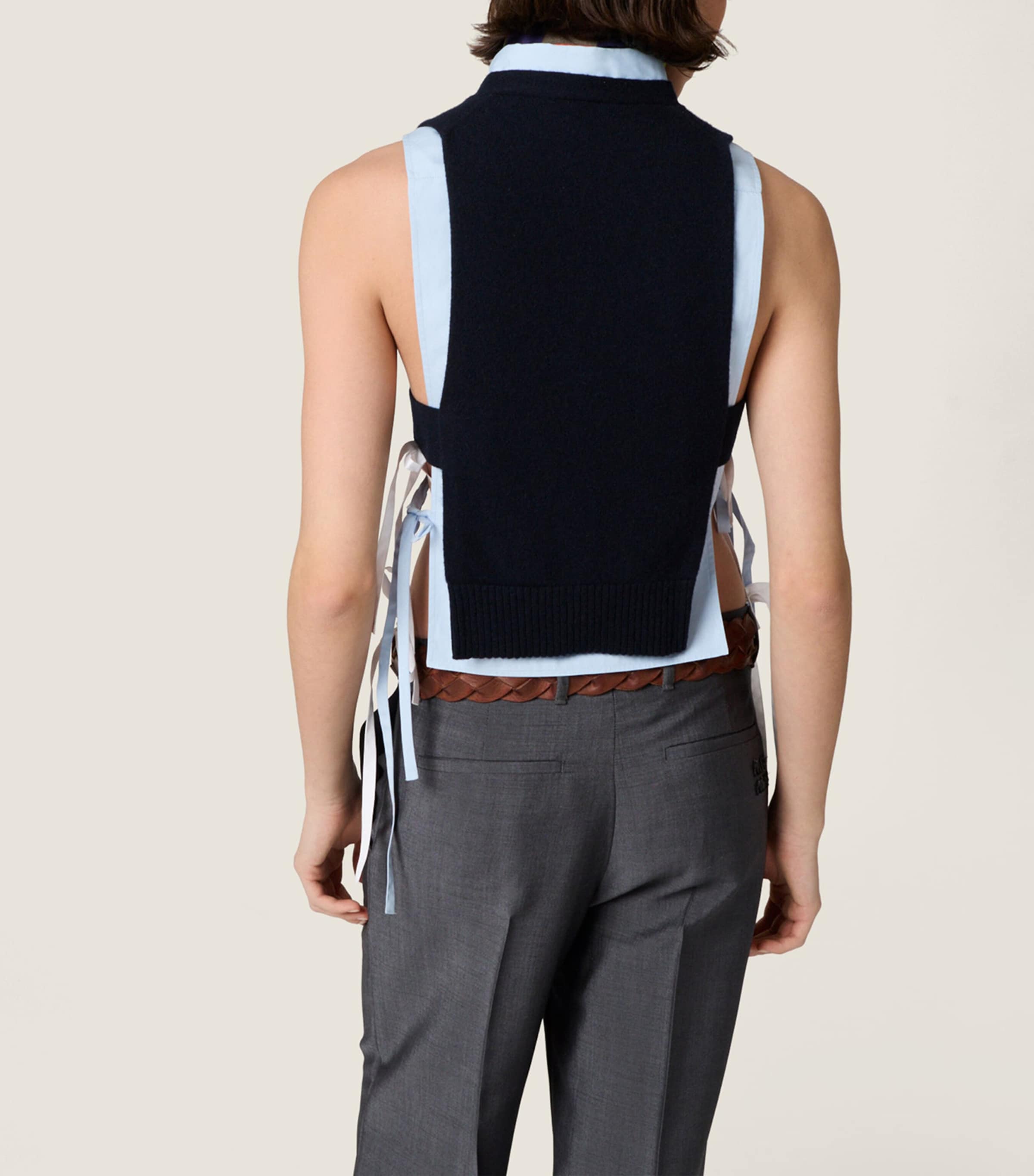 Miu Miu Womens Cashmere Cardigan Vest Image 3