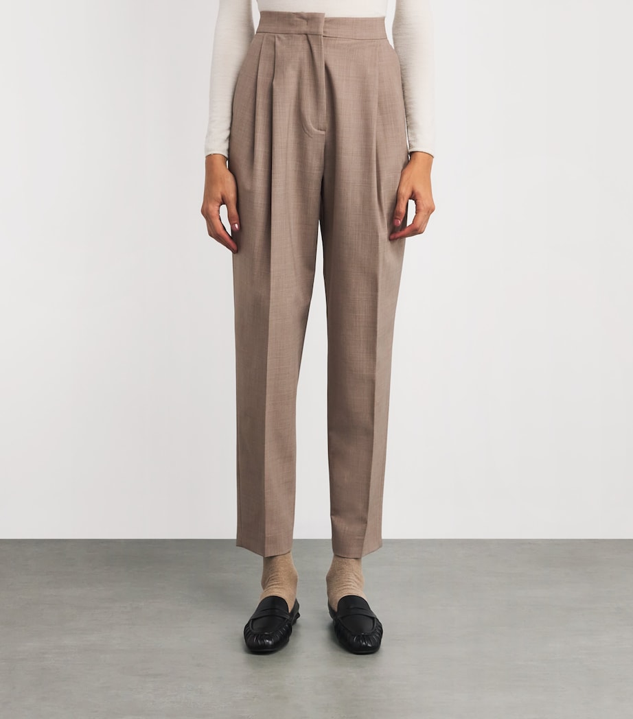 Wool-Blend High-Rise Straight Trousers 0157 ACERO Image 3