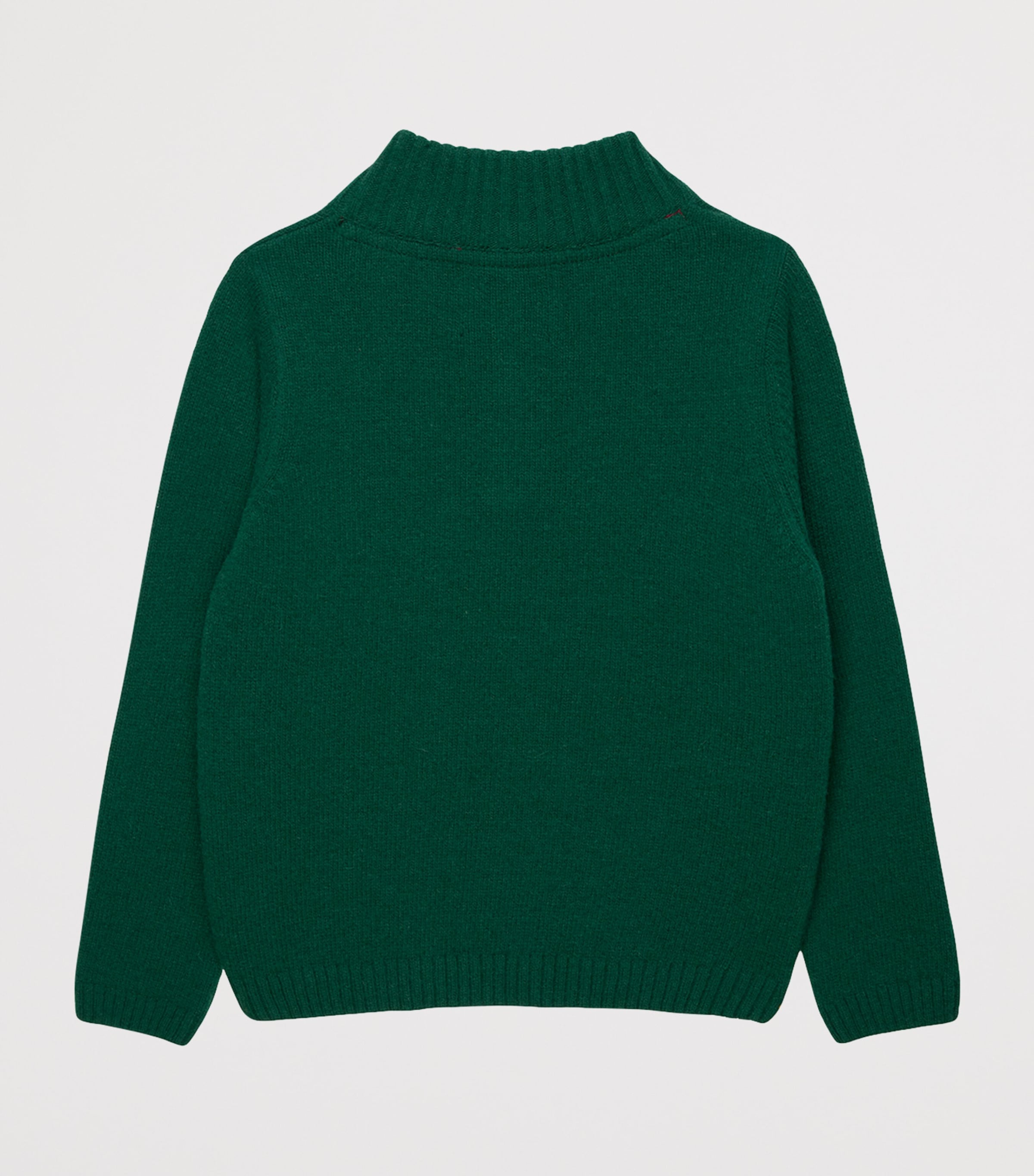 Trotters Wool-Blend Half-Zip Henry Sweater (6-11 Years) Green Image 2
