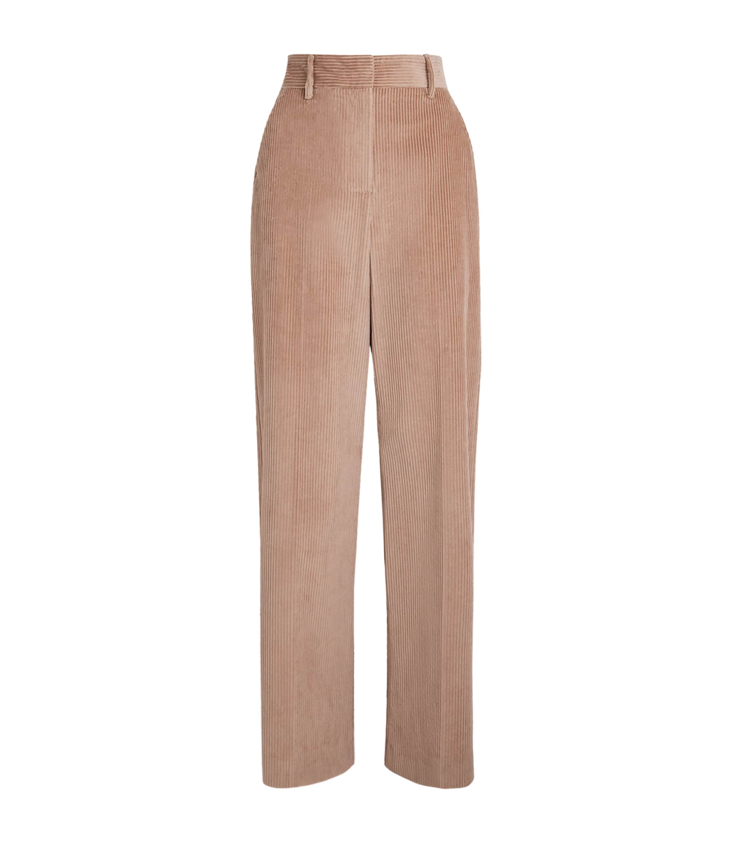 Weekend Max Mara Corduroy Wide-Leg Trousers | Women Clothing | Trousers | Tailored Trousers | Workwear | Designers | Weekend Max Mara