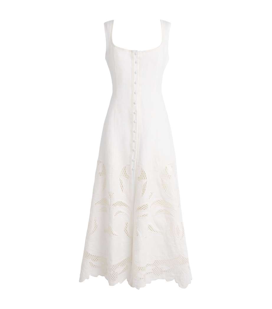 Linen Mila Midi Dress OFFWHITE Image 1