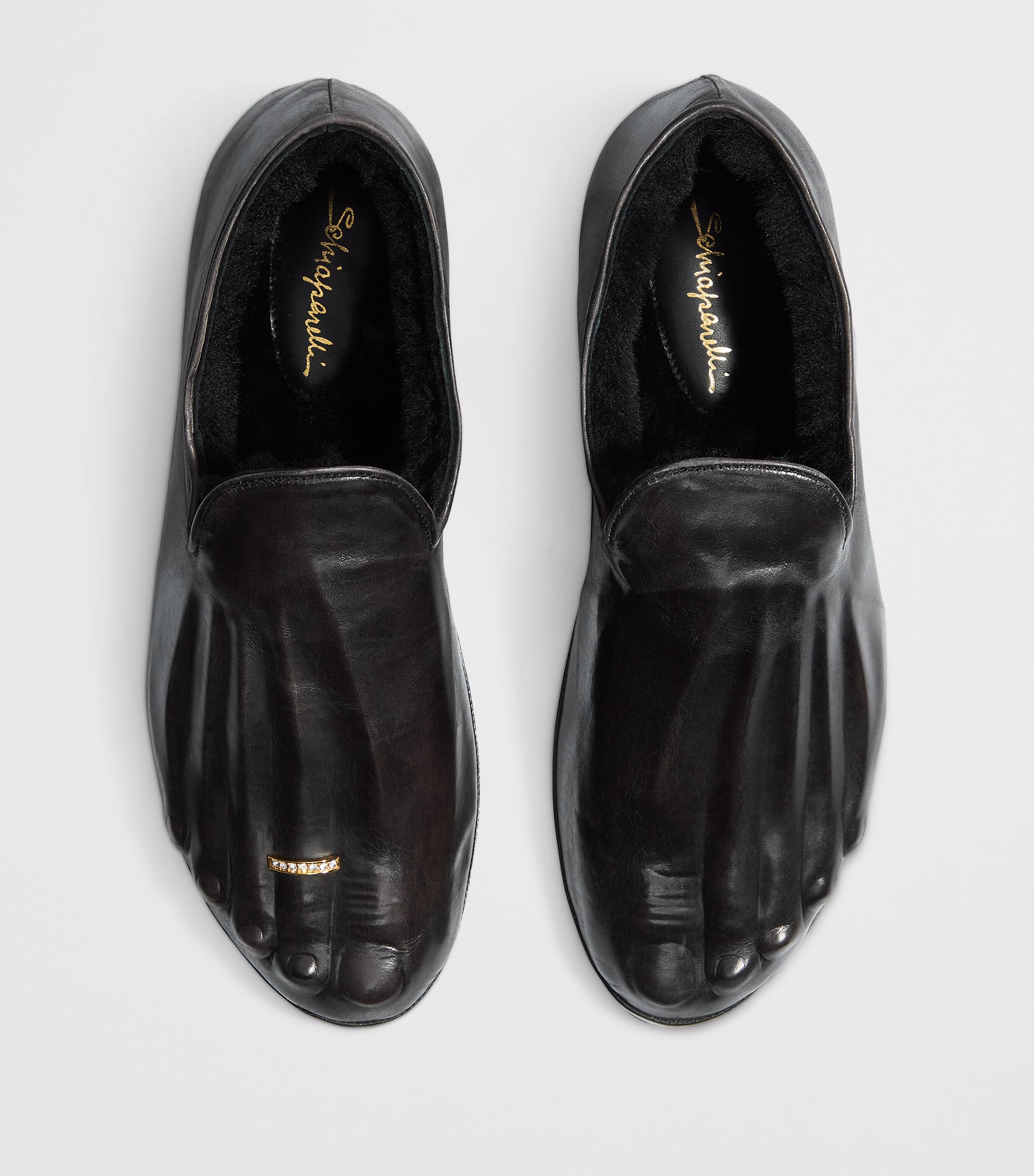 Leather Trompe-l’Oeil Loafers 992 BLACK/GREY Image 5