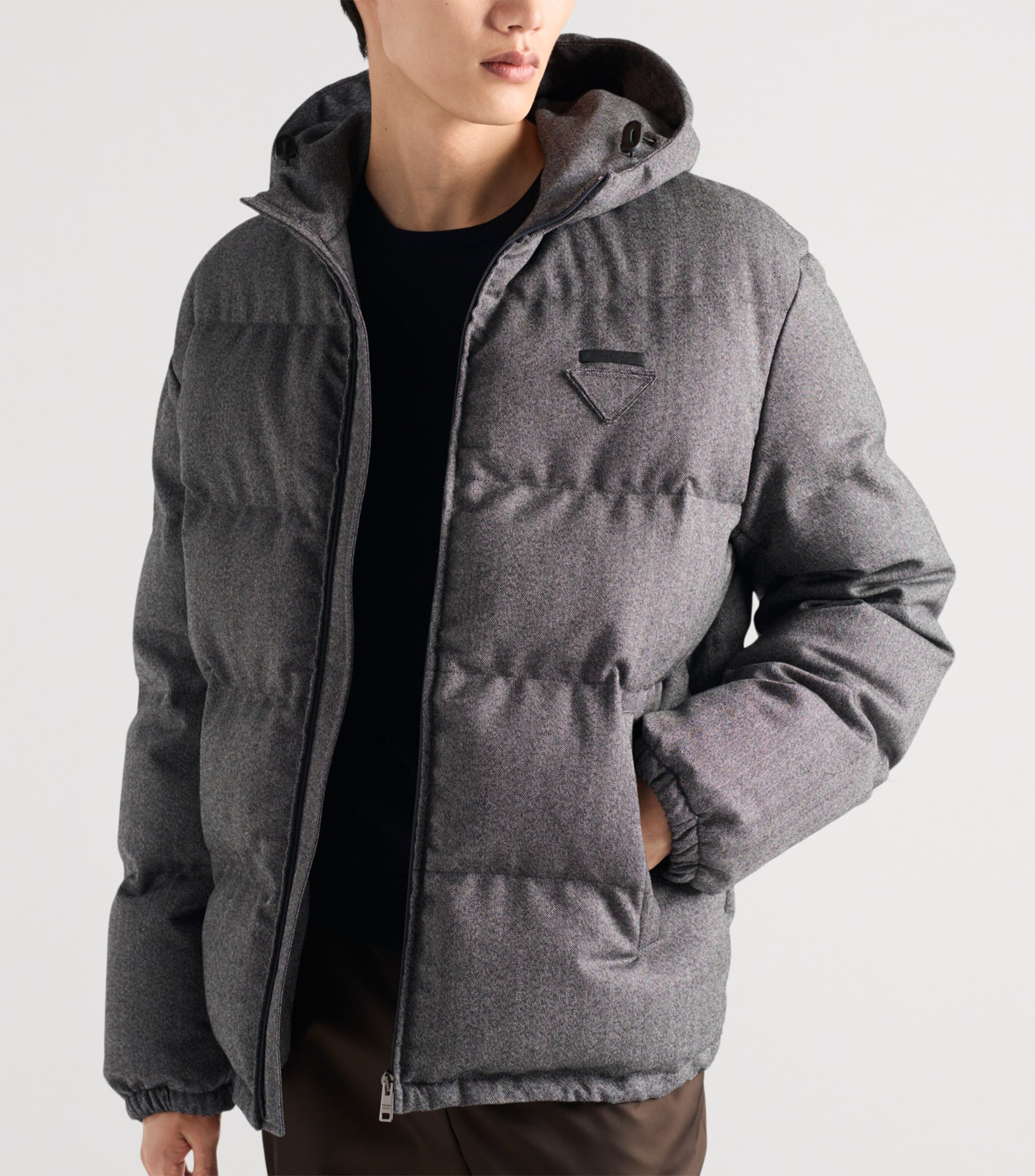 Wool Fleece Puffer Jacket F0031 Image 3