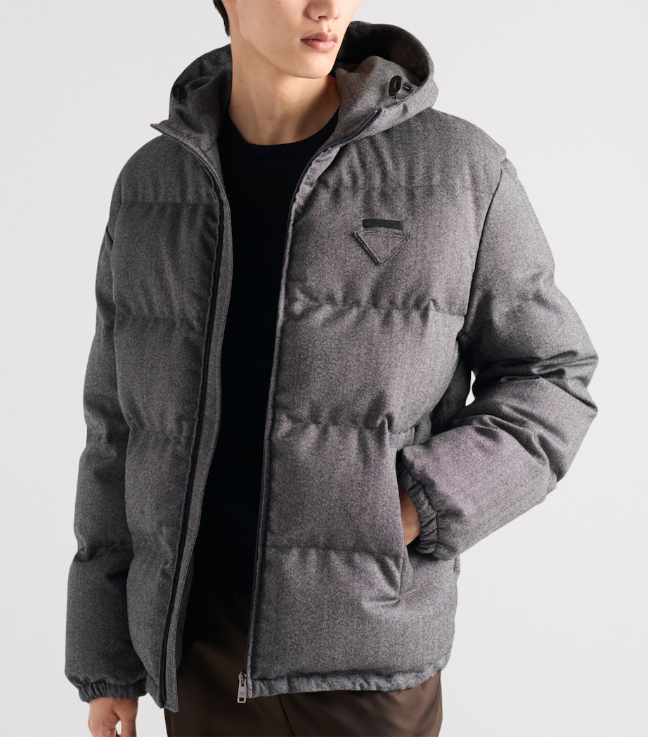 Wool Fleece Puffer Jacket F0031 Image 3