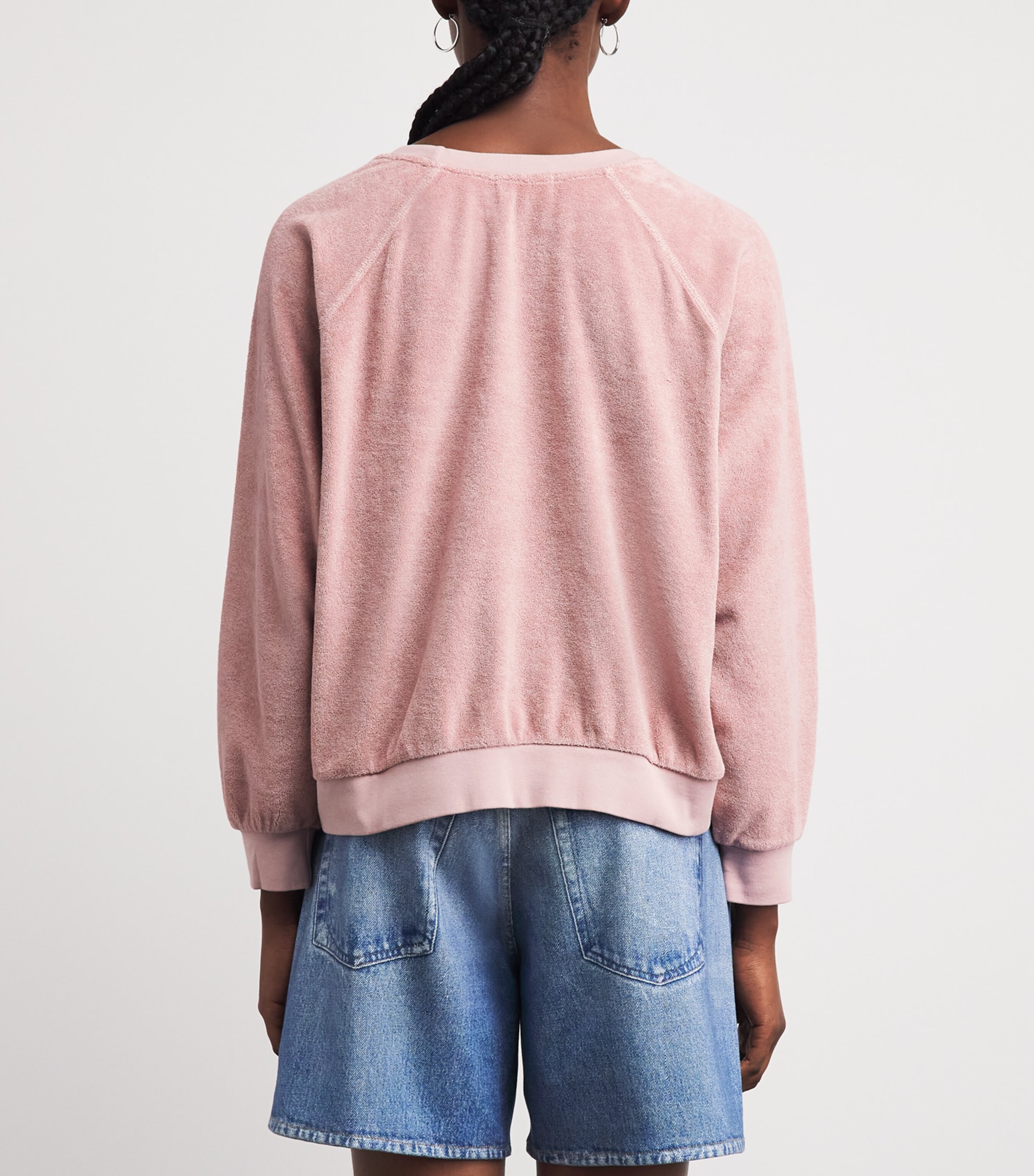 Suzie Kondi Womens Cotton-Blend Samos Sweatshirt Blush Image 5