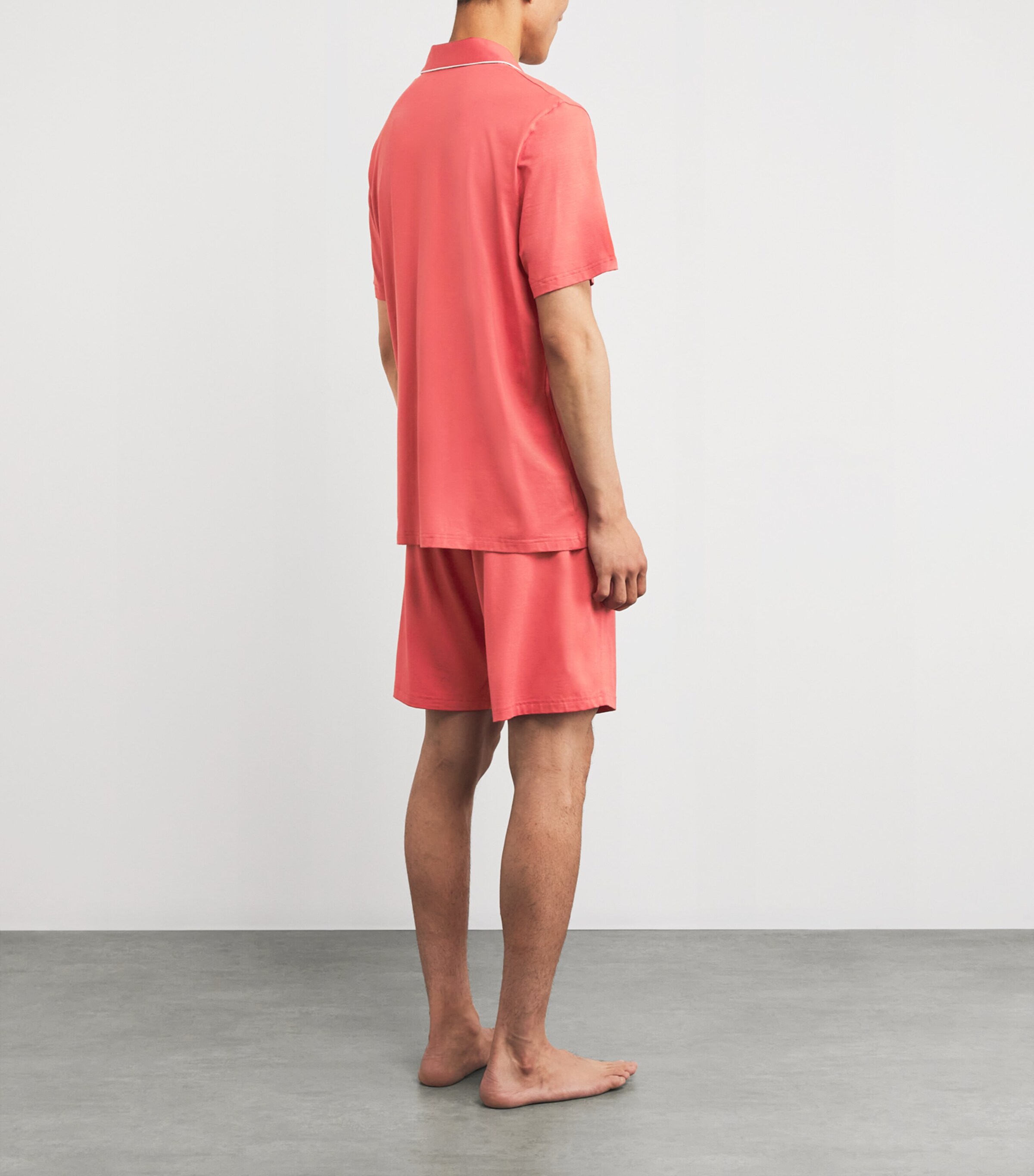 Derek Rose Mens Micromodal Lounge Set Red Image 3