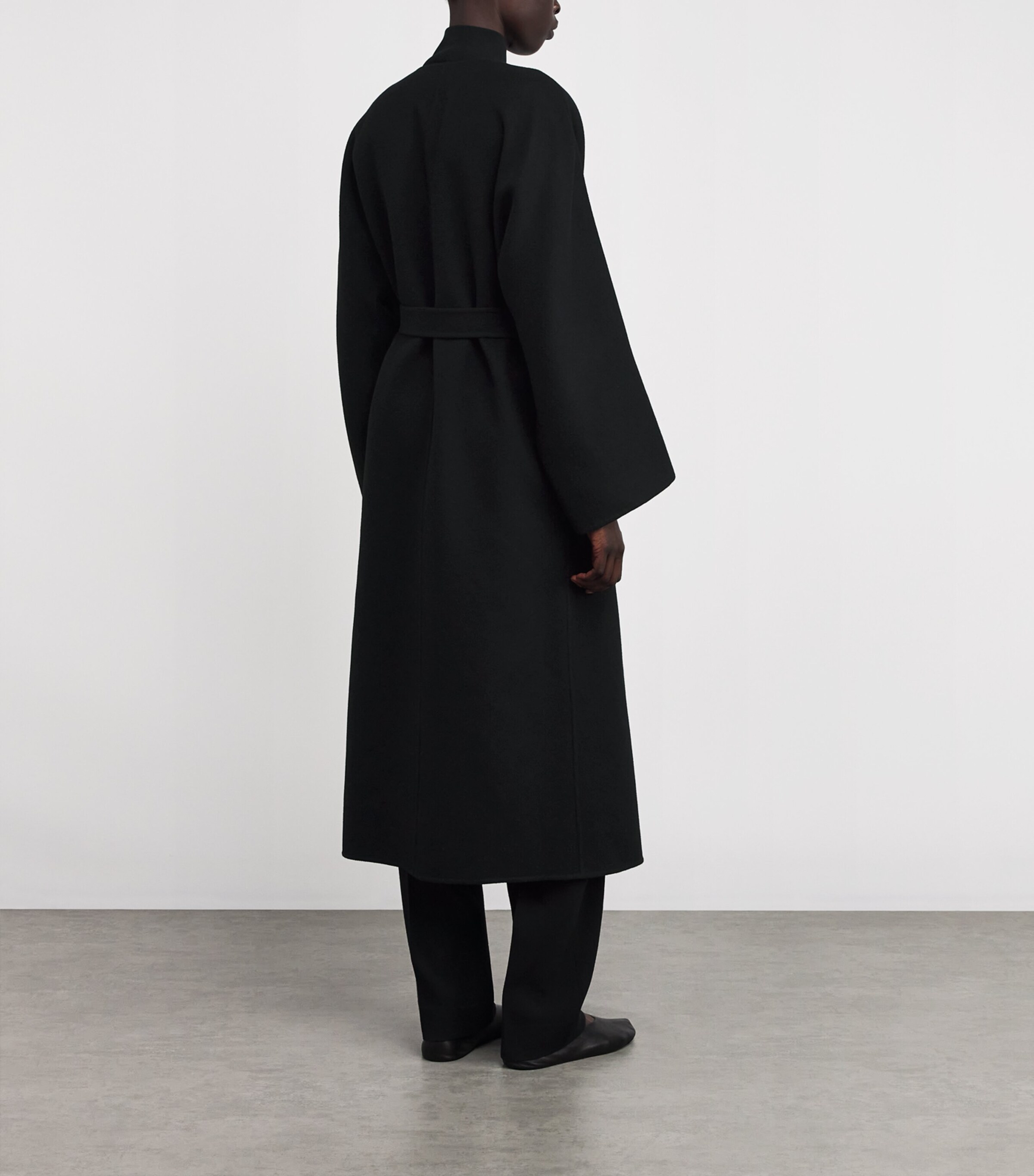The Row Womens Nilsat Cashmere Coat Black Image 4