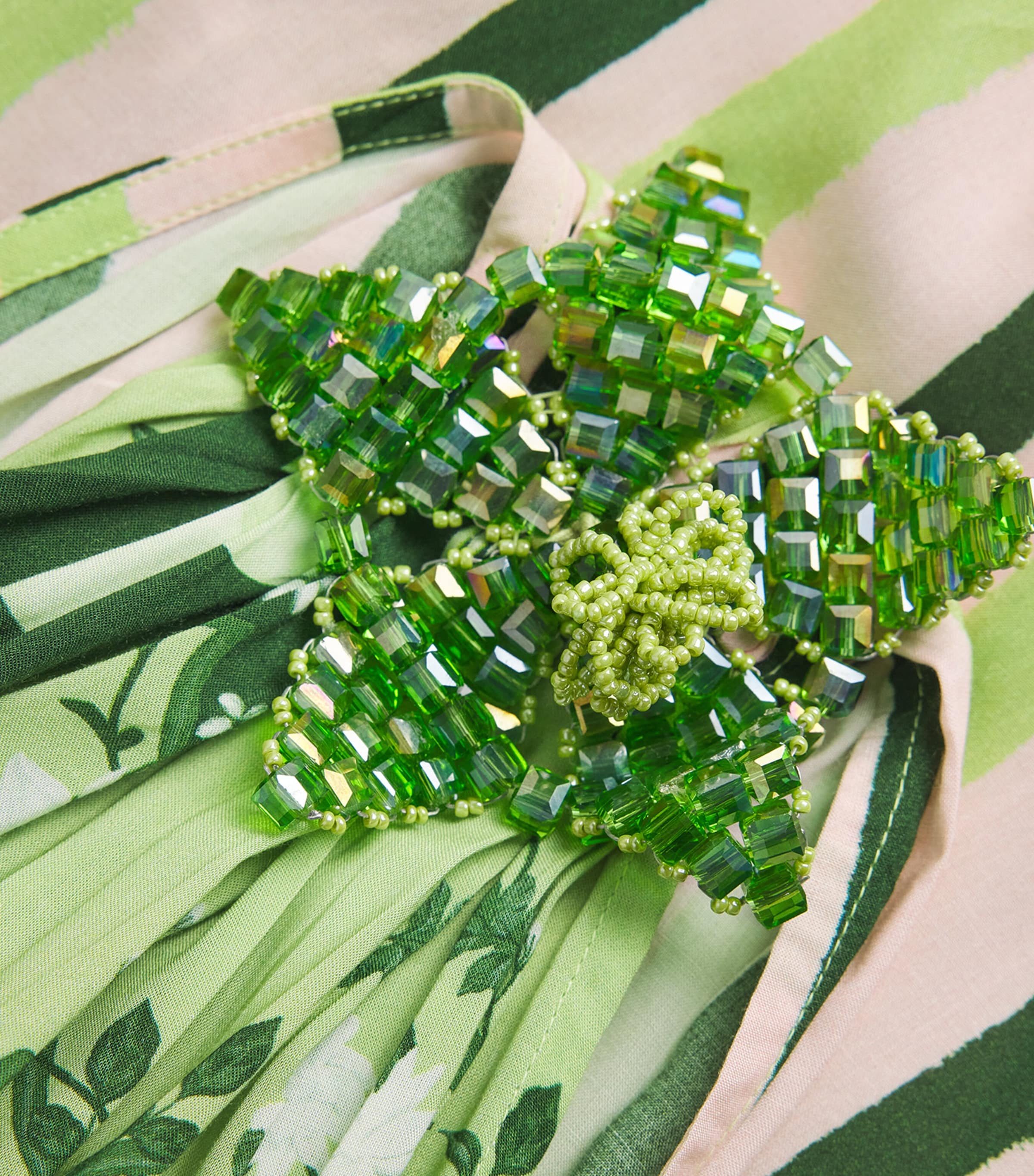 One-Shoulder Toga Maxi Dress SAGE GREEN/BLUSH Image 6