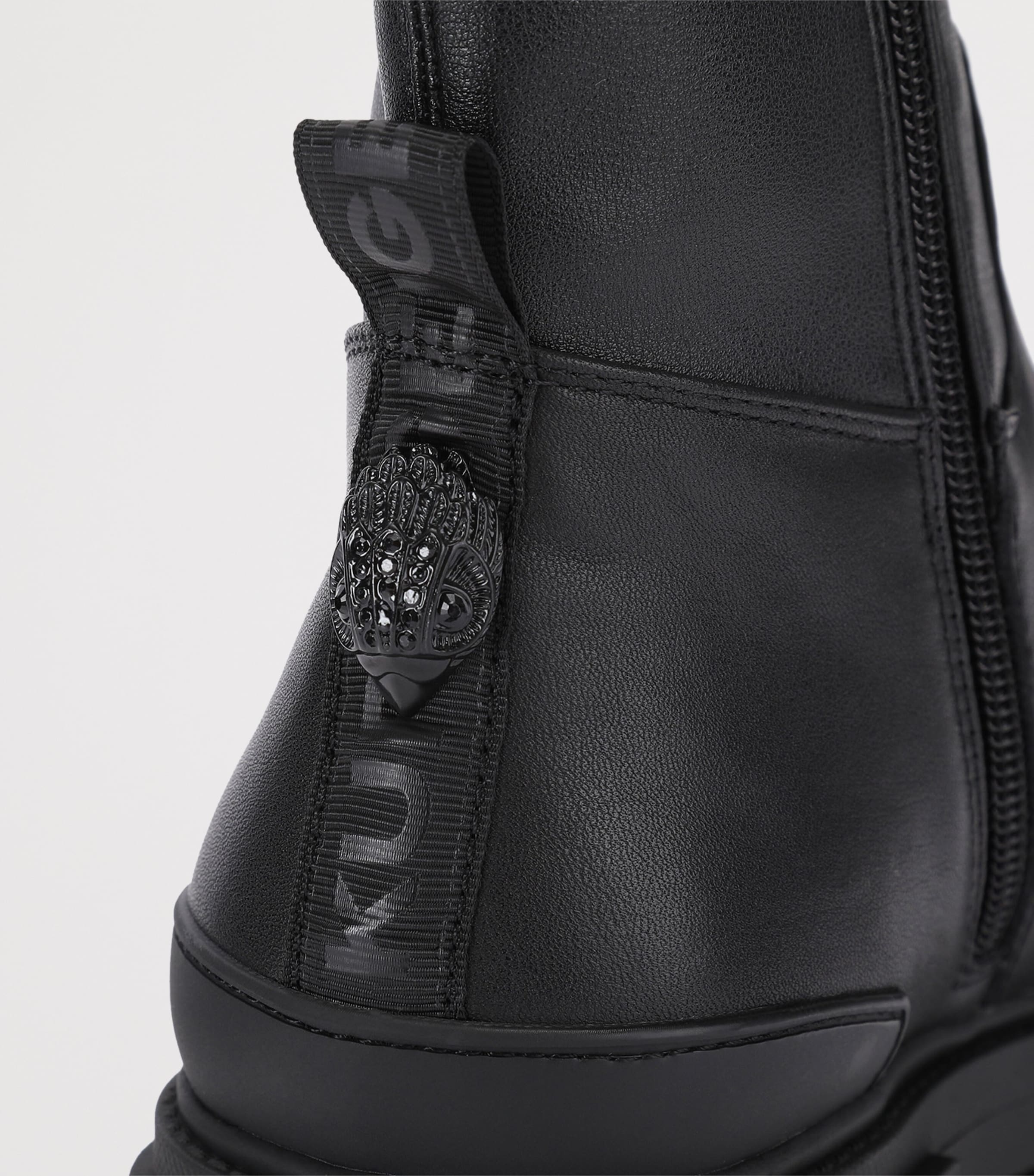 Kurt Geiger London Leather Stomp Sock Ankle Boots 50 Black Image 4