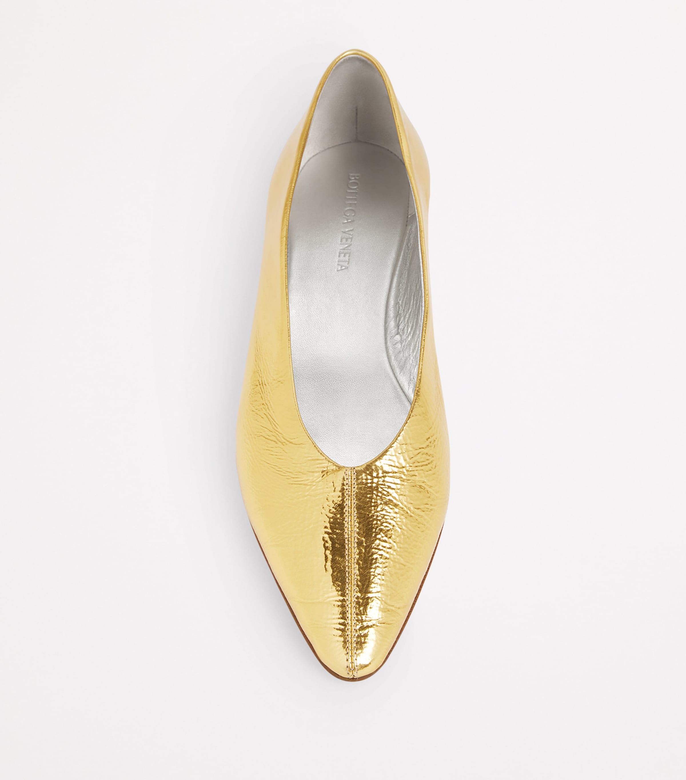 Bottega Veneta Reflective Goatskin Sofia Ballet Flats Image 3