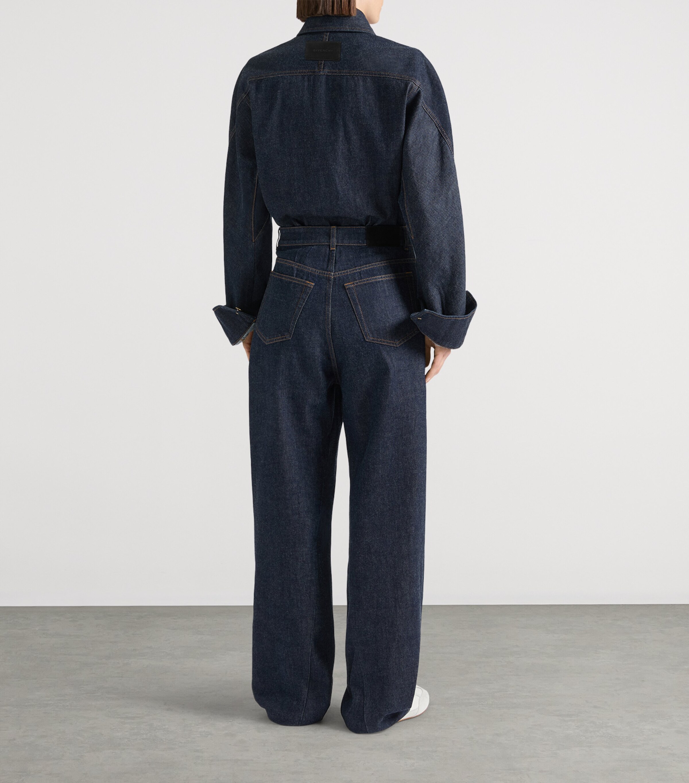 Givenchy Womens Denim Cocoon Overshirt Dark Blue Image 3